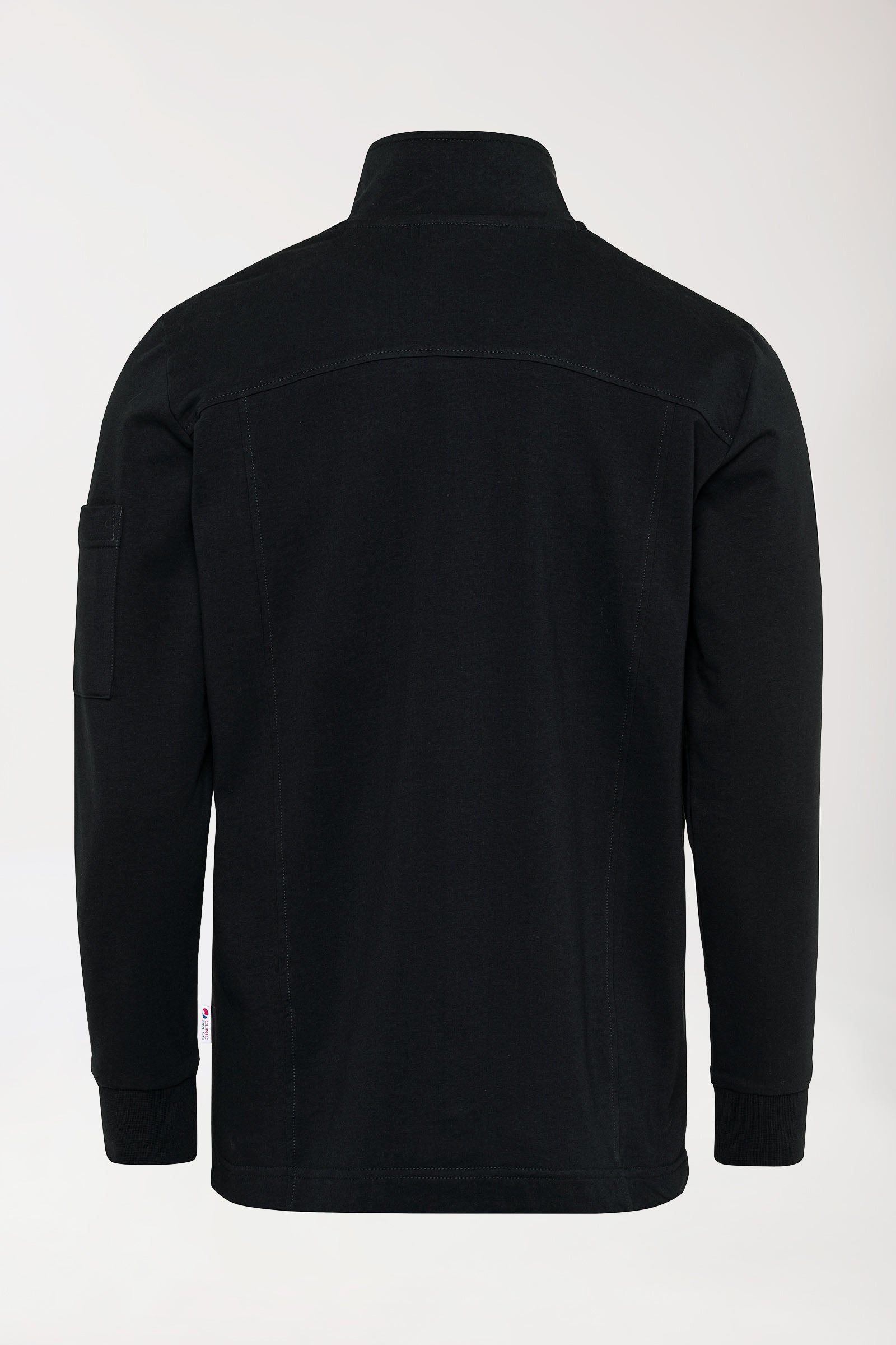 Sweatjacke Herren - Stehkragen schwarz, Rückansicht 