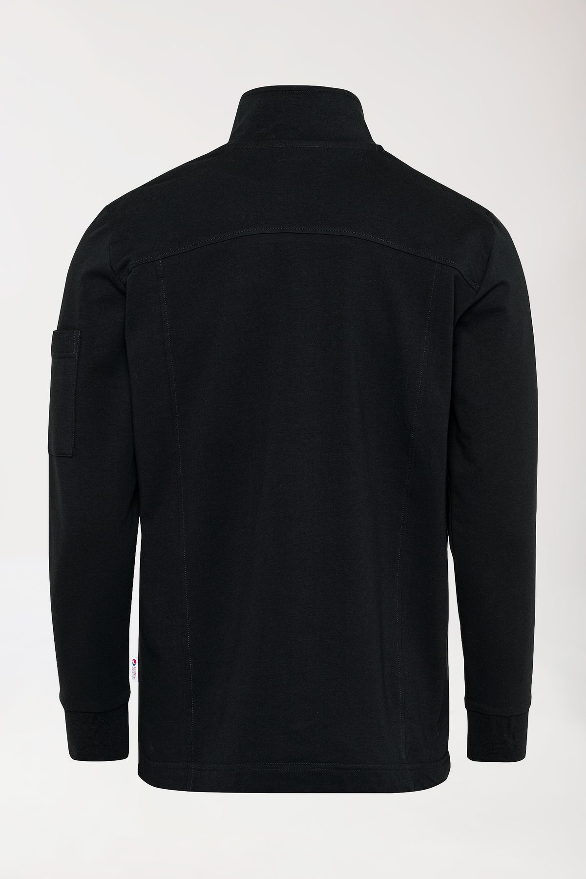Sweatjacke Herren - Stehkragen schwarz, Rückansicht 