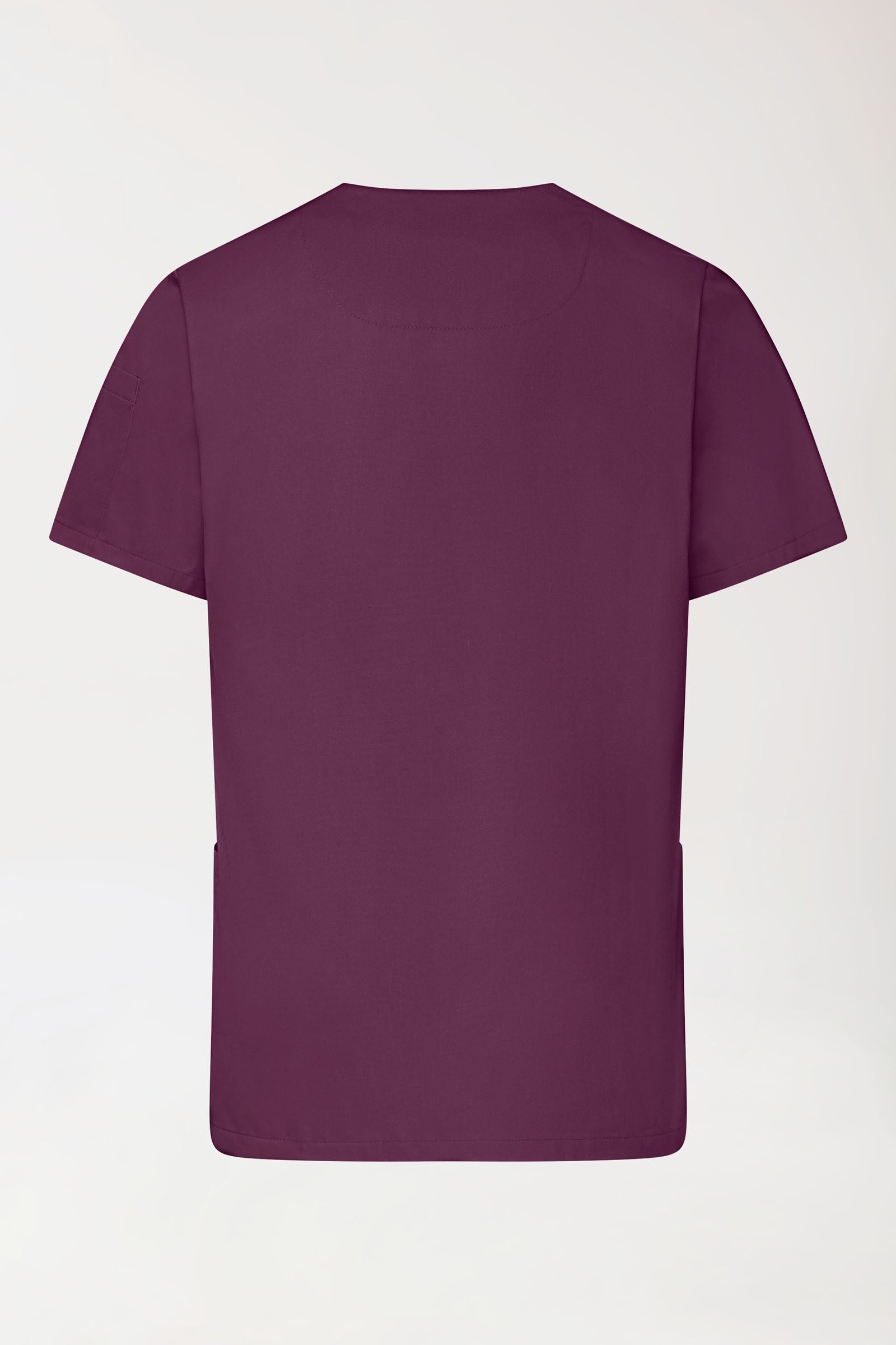 GREEN Stretch Schlupfkasack Herren - V-Ausschnitt pflaume, Rückansicht 