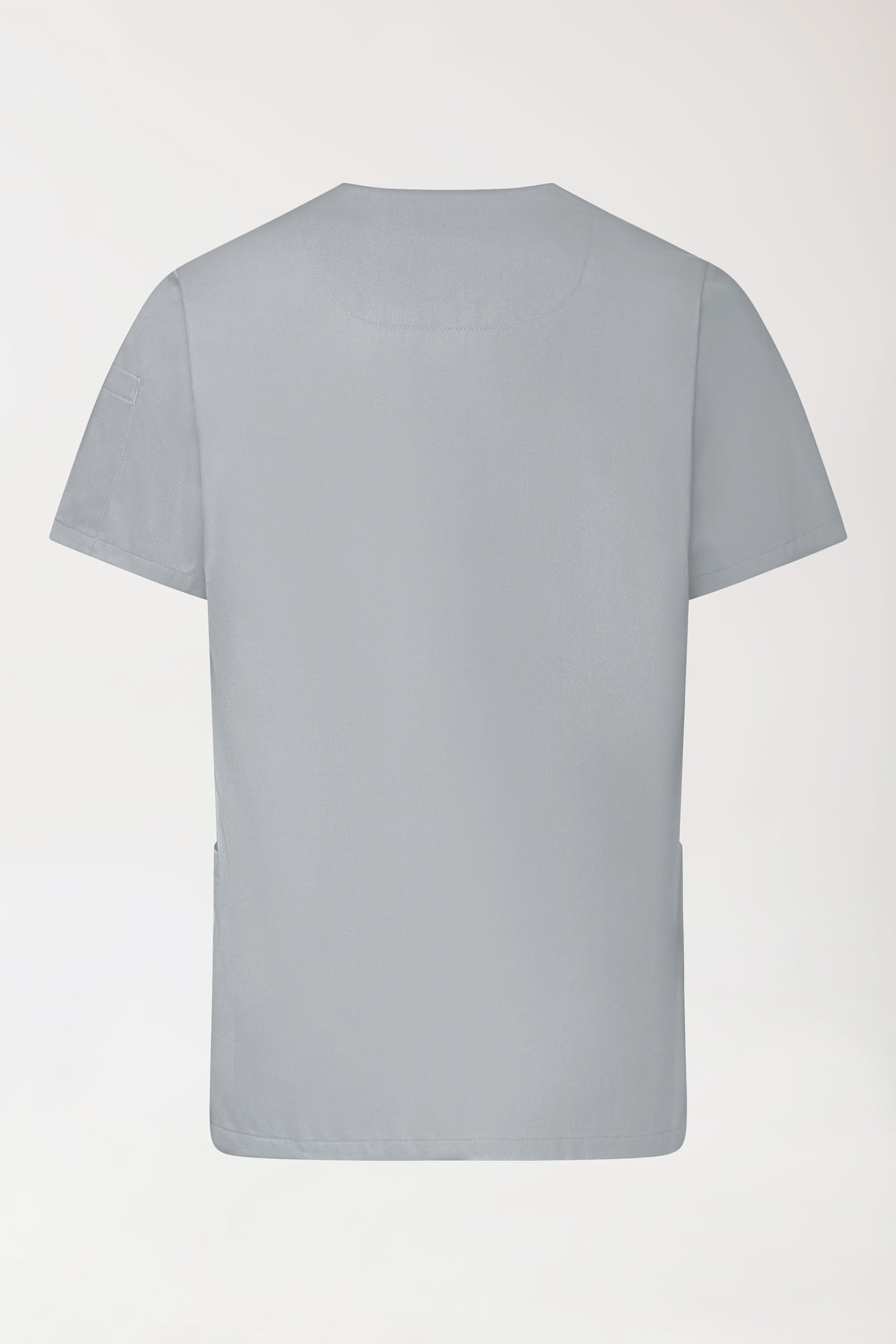 GREEN Stretch Schlupfkasack Herren - V-Ausschnitt perlgrau, Rückansicht 