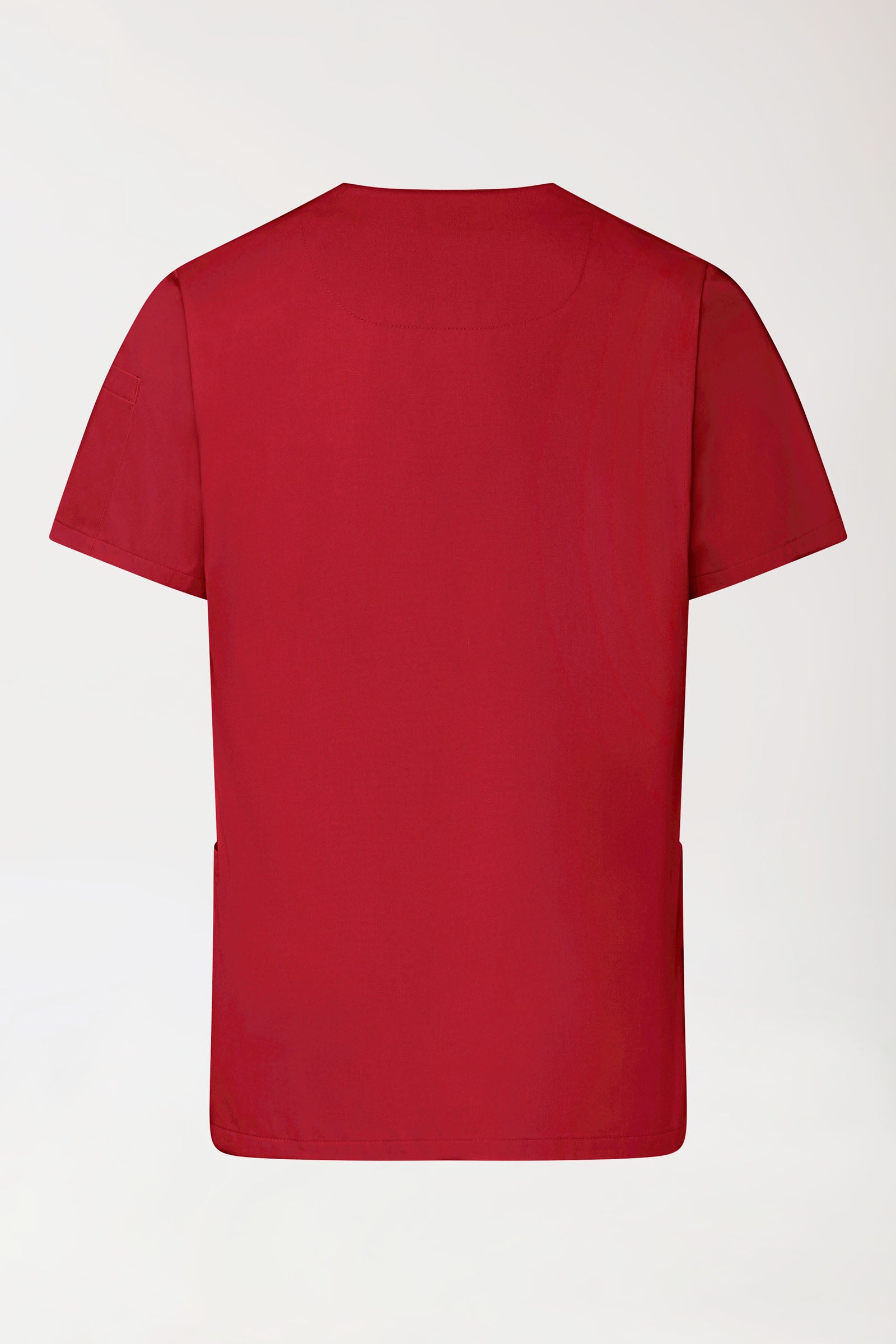 GREEN Stretch Schlupfkasack Herren - V-Ausschnitt rot, Rückansicht 