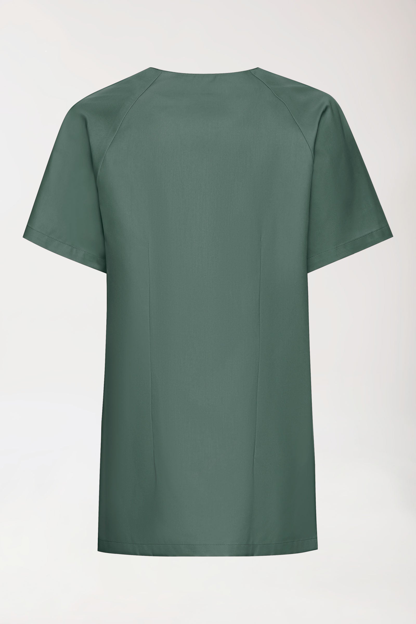 DER Kasack-Kasack Damen - durchgeknöpft dunkelgrün, Rückansicht 