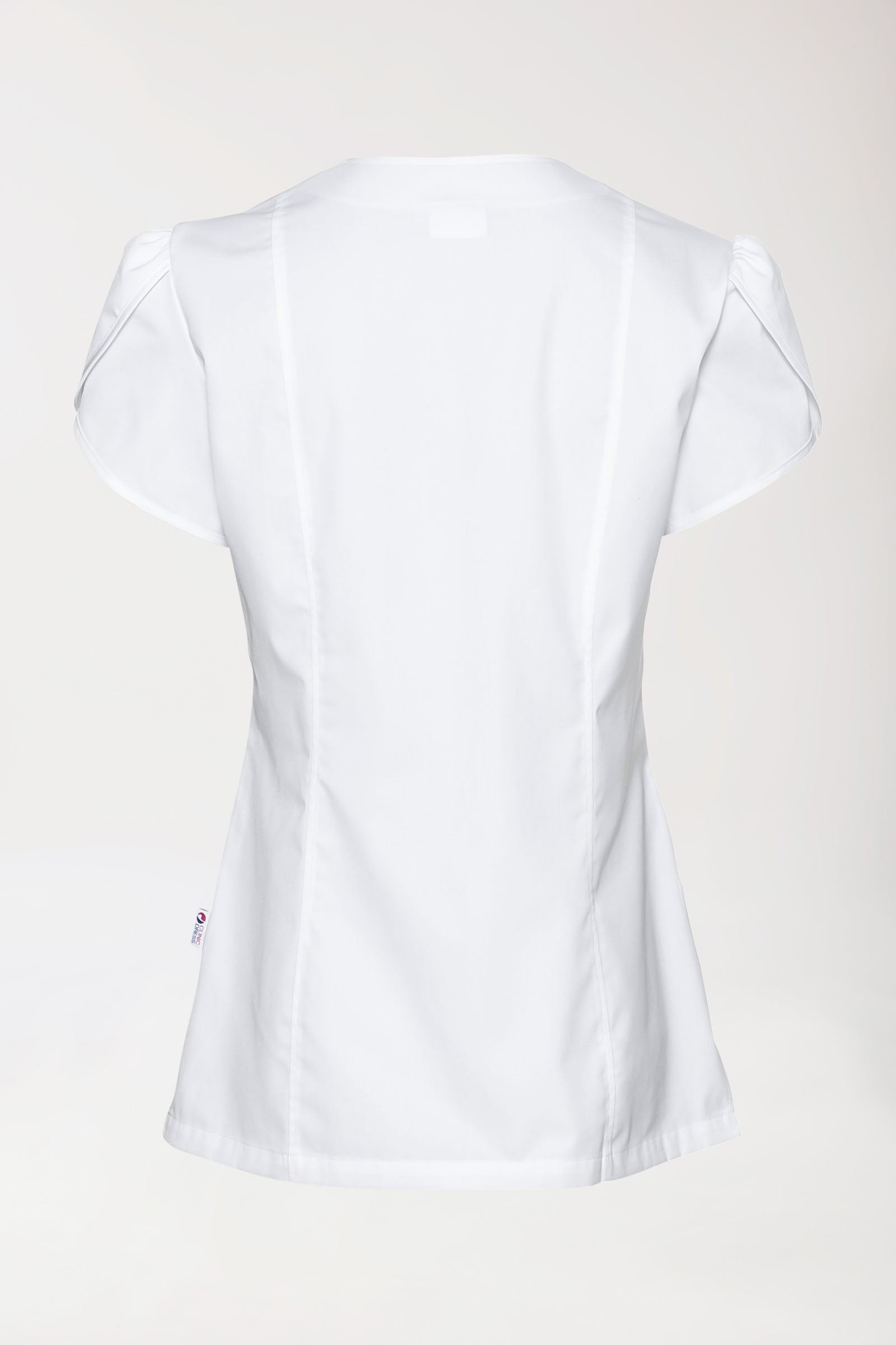 Beauty Kasack Damen - mit Puffärmel weiss, Vue de dos 