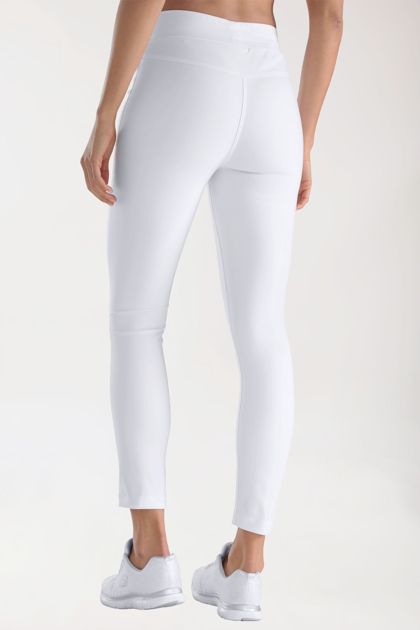 Comfort Stretch Hose Damen - Leggings 7/8 Länge weiss