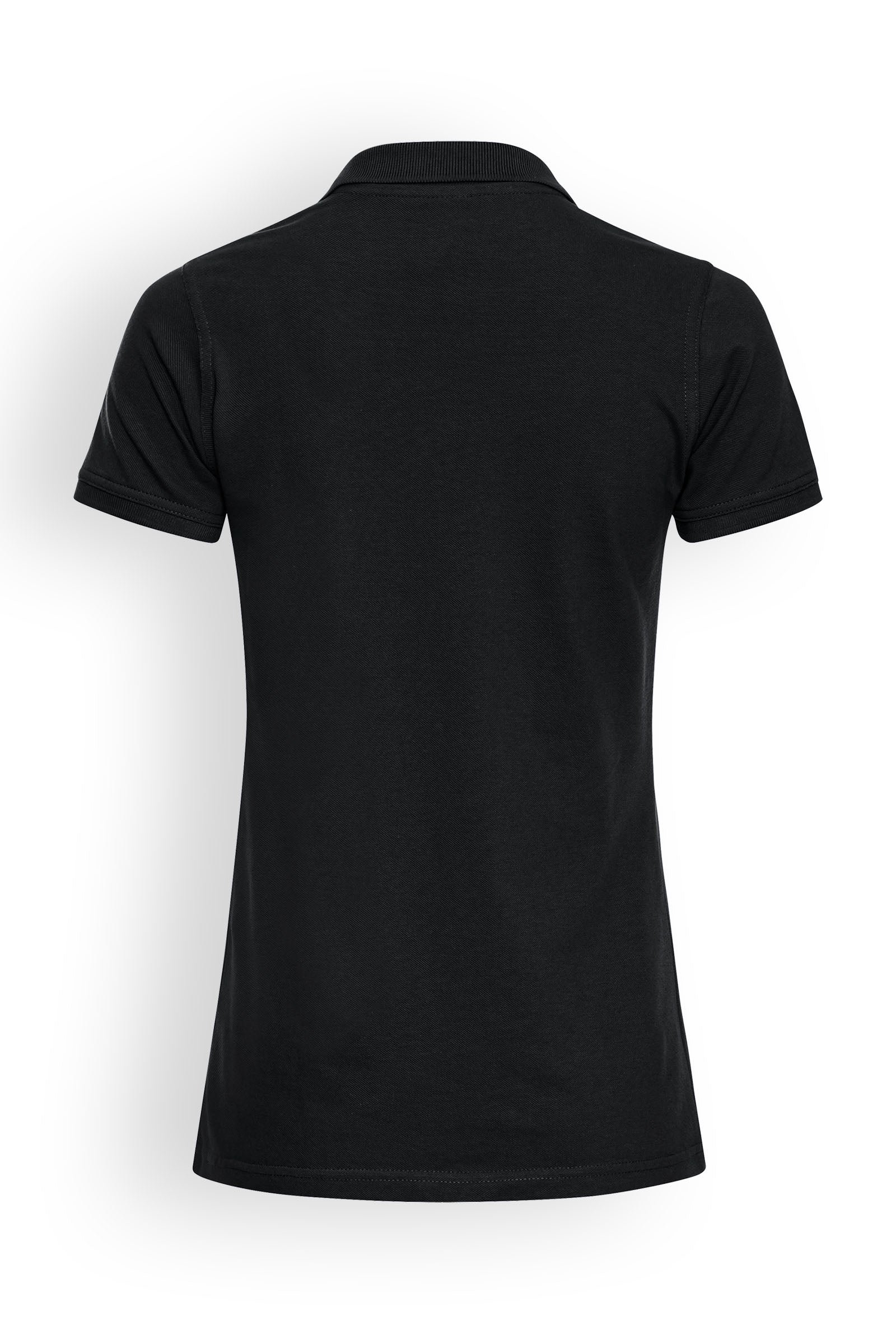 Poloshirt für Damen Schwarz, Rückansicht 