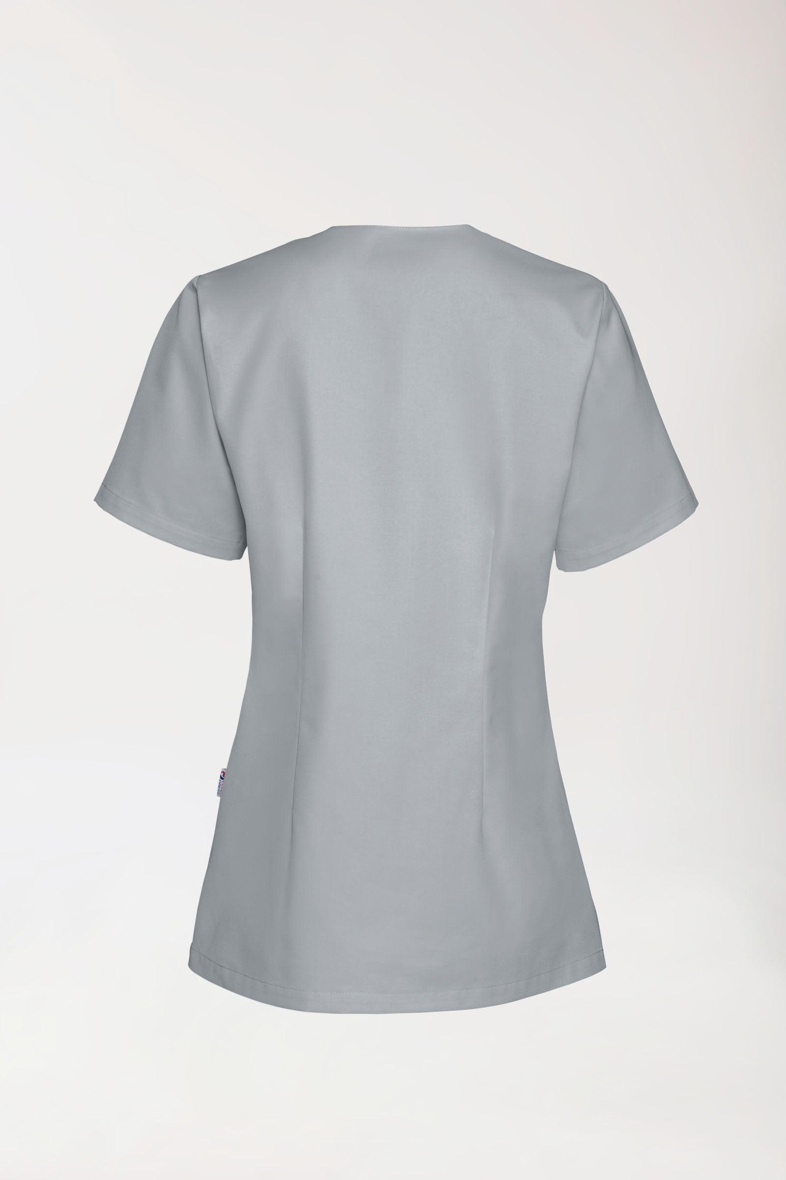 JUST STRONG Schlupfkasack Damen - V-Ausschnitt grau, Rückansicht 