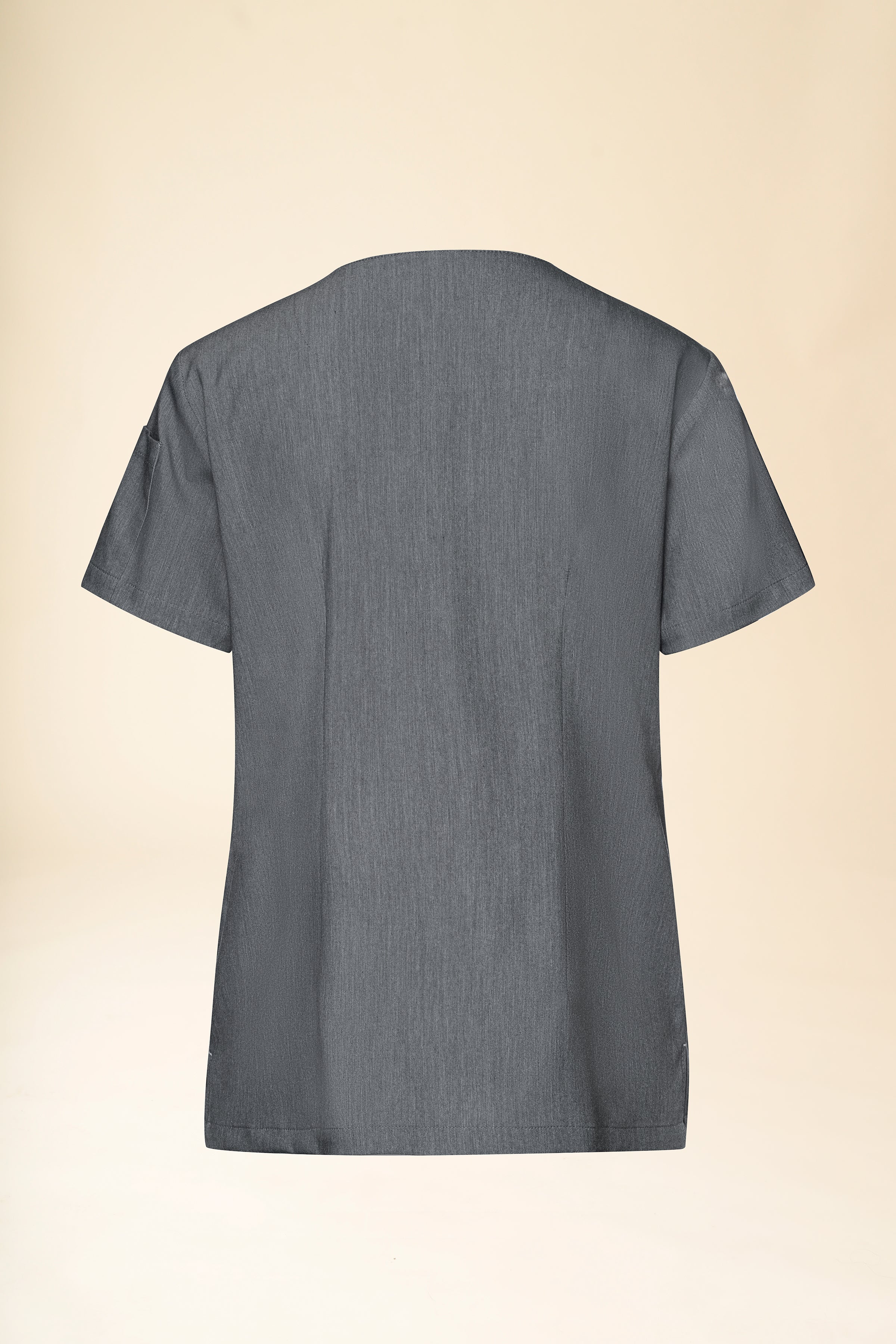 KAERE Schlupfkasack Damen - V-Ausschnitt grau melange, Vue de dos 