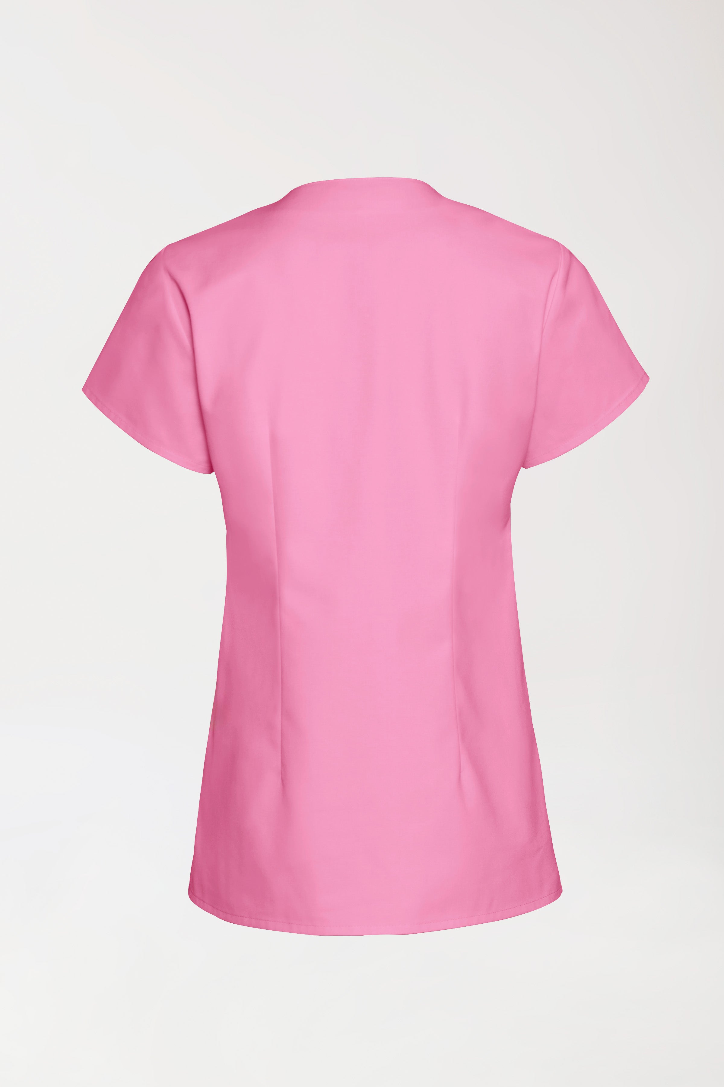 JUST STRONG Schlupfkasack Damen - eckiger Ausschnitt rosy pink, Rückansicht 