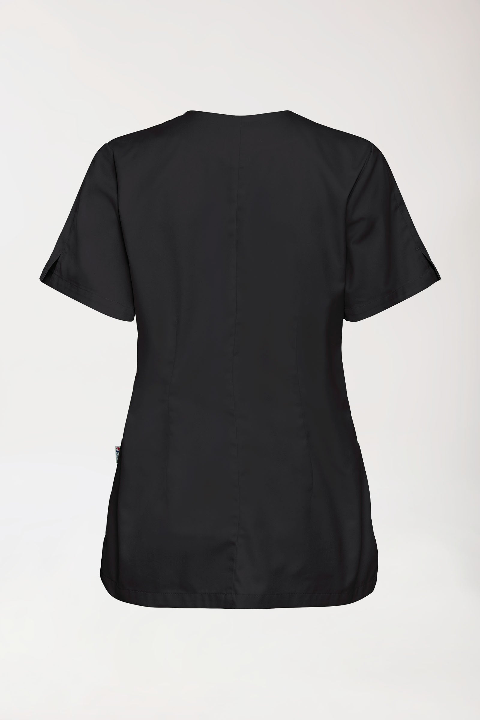 CORE Schlupfkasack Damen curved fit - mit Druckknöpfen schwarz, Vue de dos 