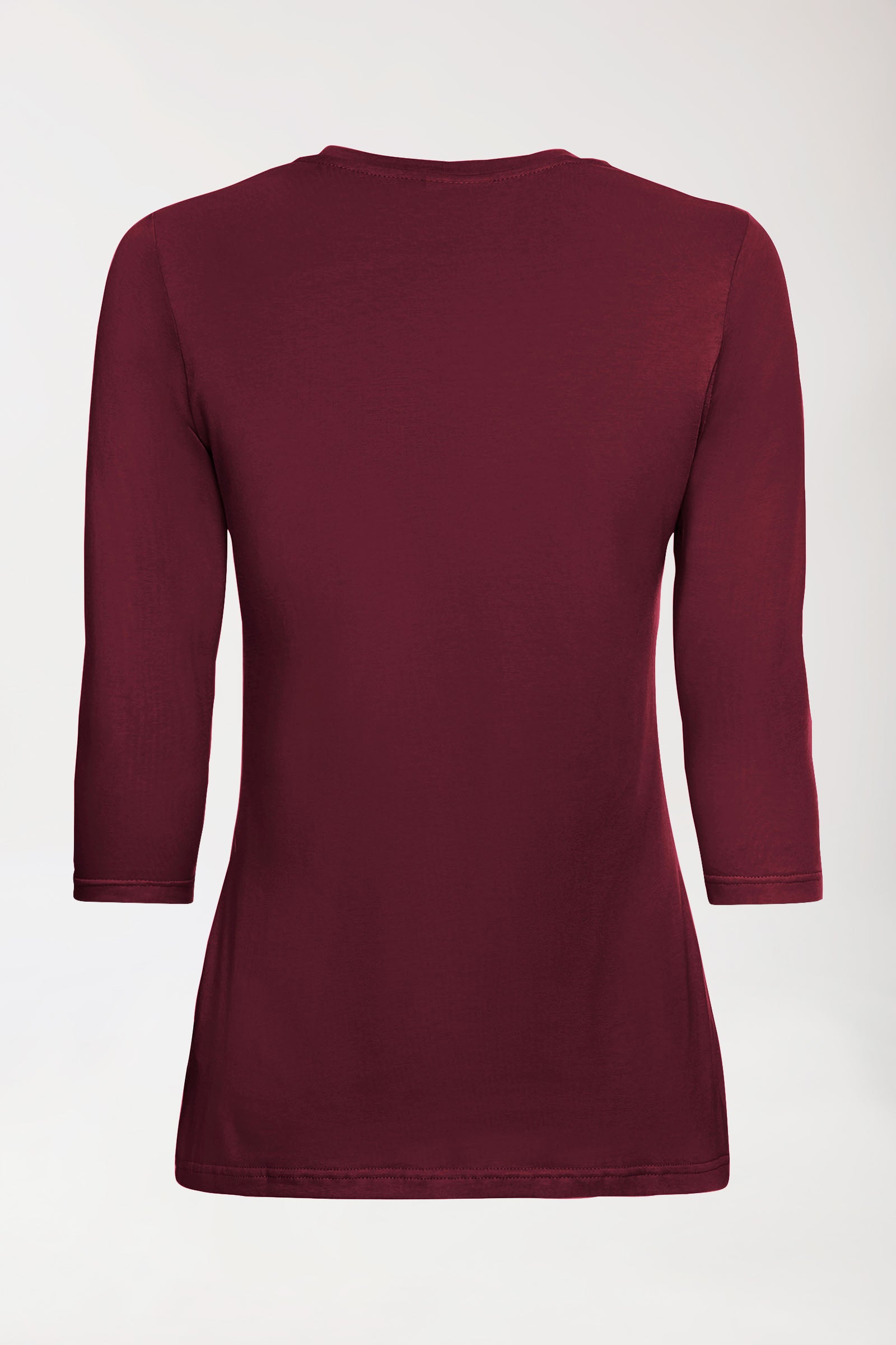 CORE Shirt Damen - 3/4 Arm bordeaux, Rückansicht 