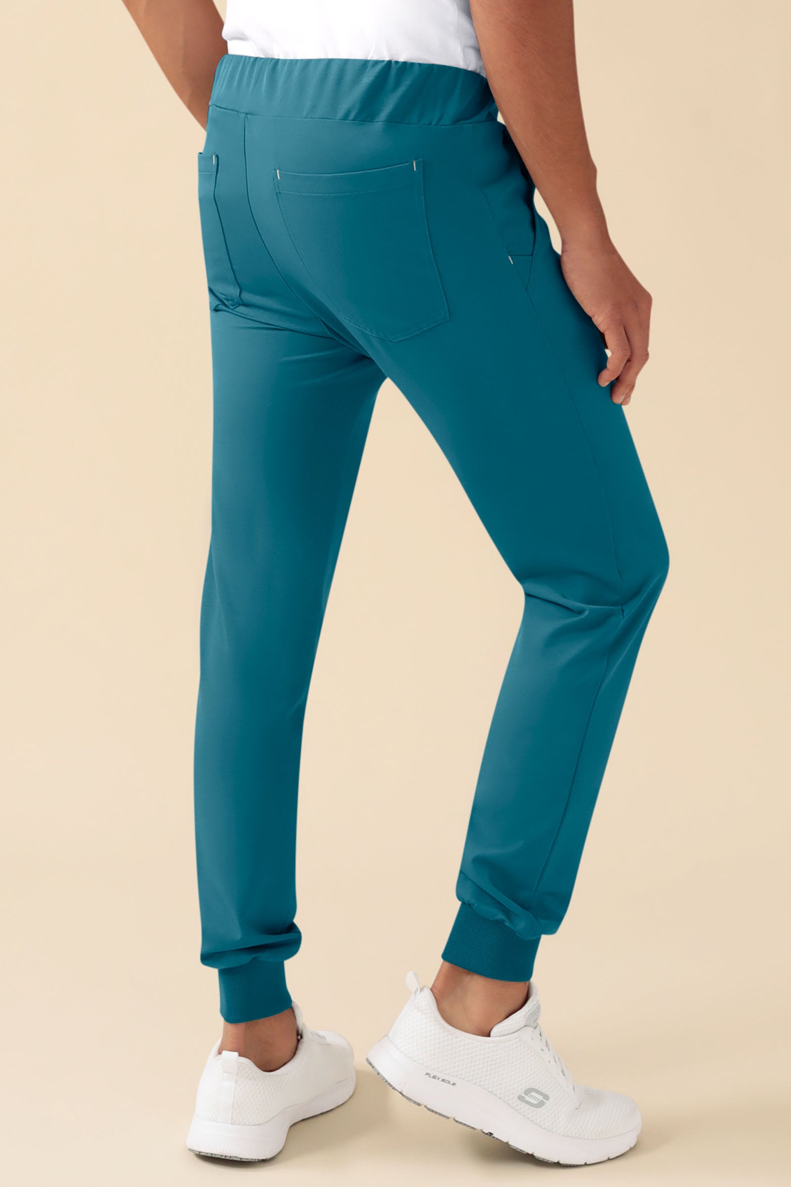 KAERE Hose Herren - Saumbündchen ohne Beintaschen petrol, Vue de dos 