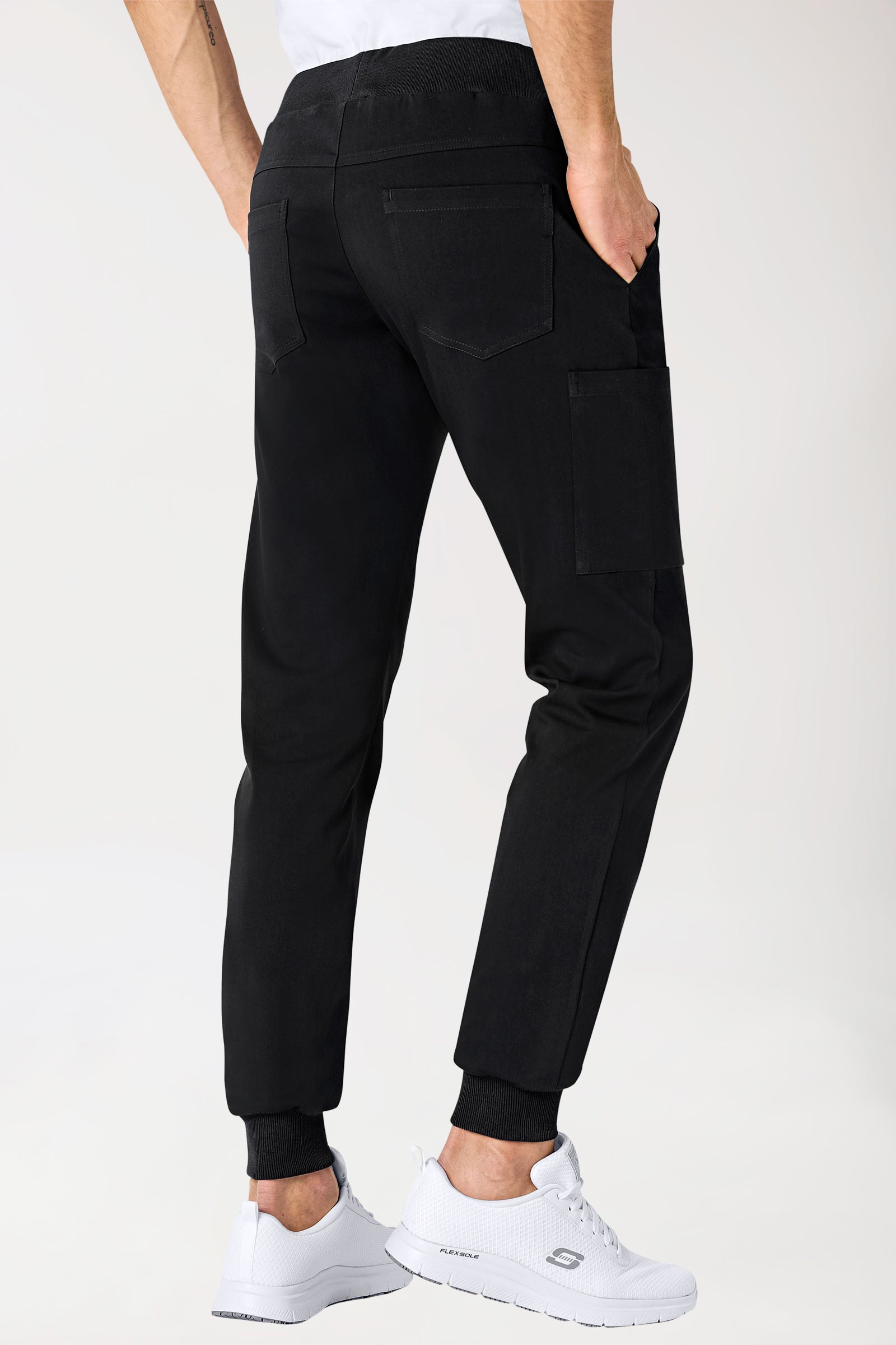 Stretch Hose Herren - Jogpants schwarz, Vue de dos 