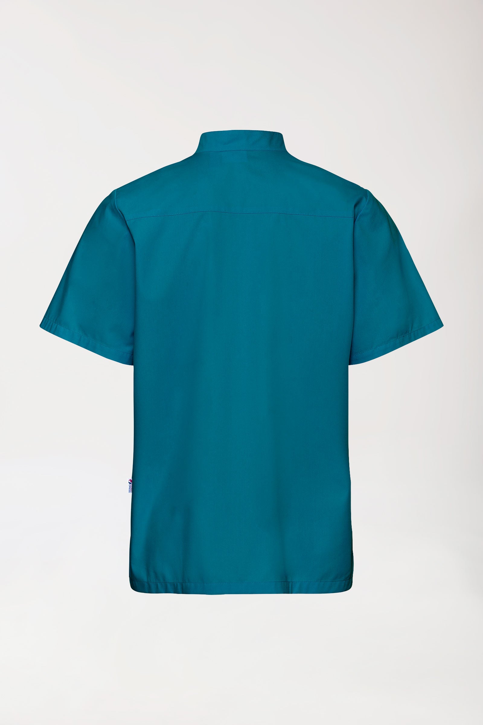 Stretch Kasack Herren - durchgeknöpft petrol, Vue de dos 