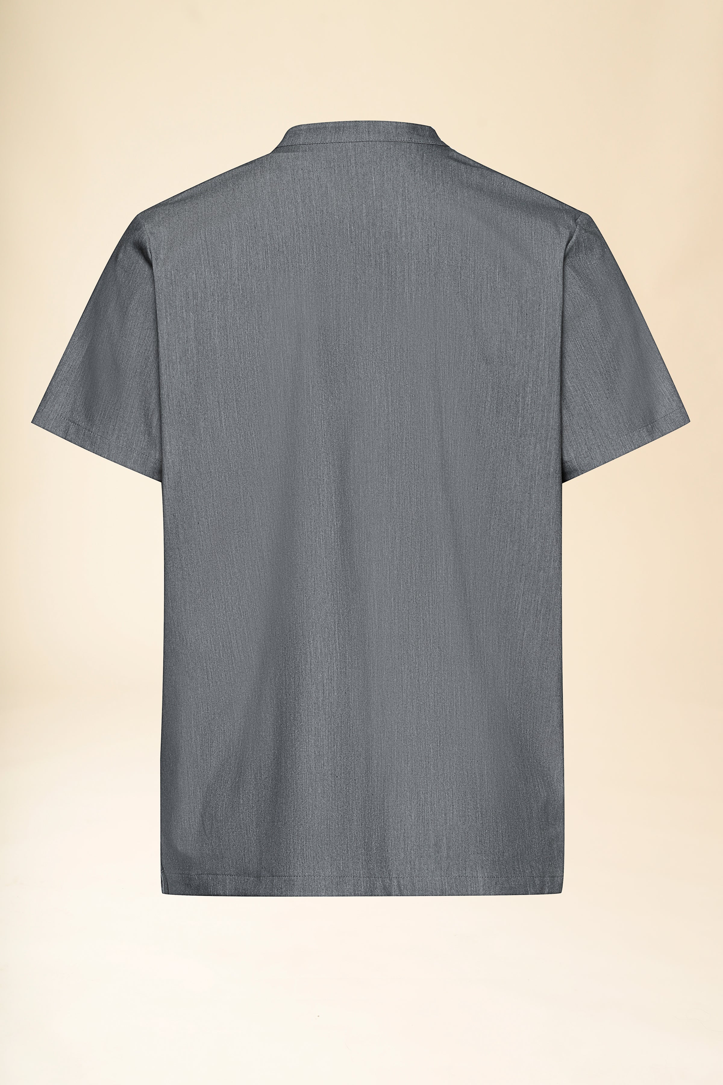 KAERE Schlupfkasack Herren - Stehkragen grau melange, Vue de dos 