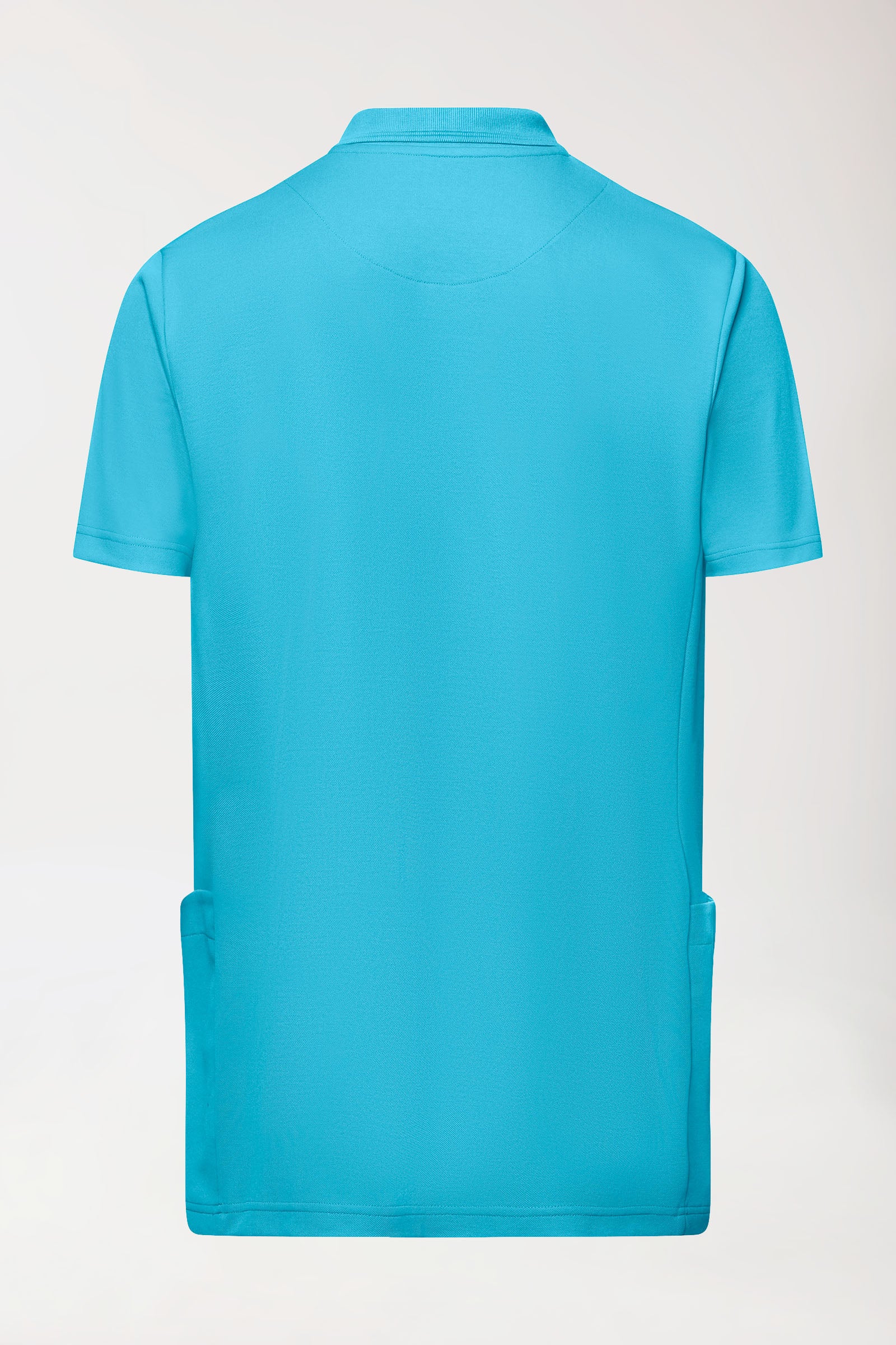 COMFY FLEX Stretch Schlupfkasack Herren - Polokragen türkis, Vue de dos 
