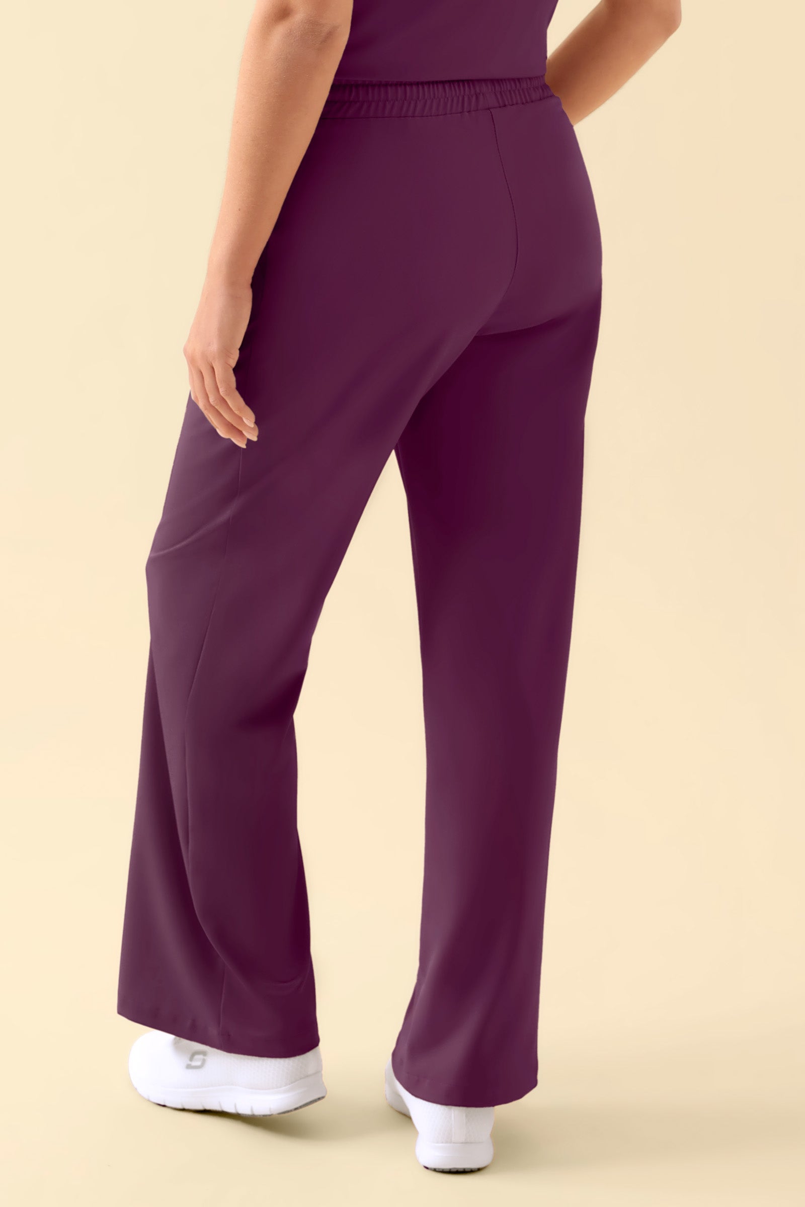 KAERE Hose Damen - weites Bein pflaume, Rückansicht 