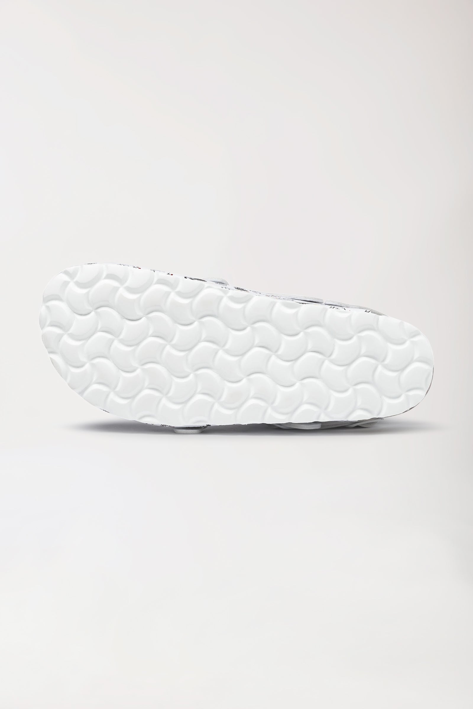 Damen Clog - Kreuzriemen - weiss/schwarz, Rückansicht 