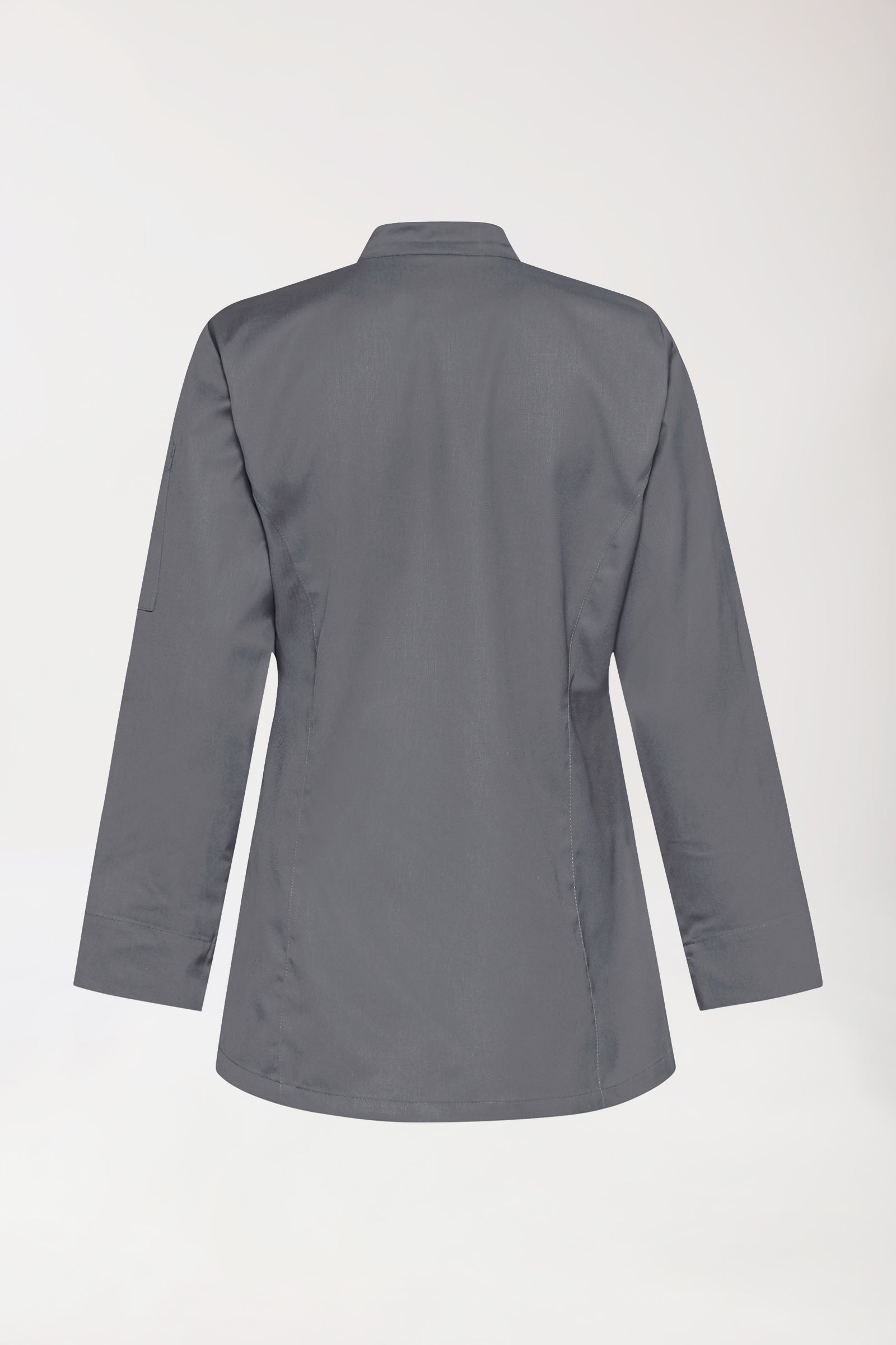 Gastro Kochjacke Damen - 1/1 Arm steingrau, Vue de dos 