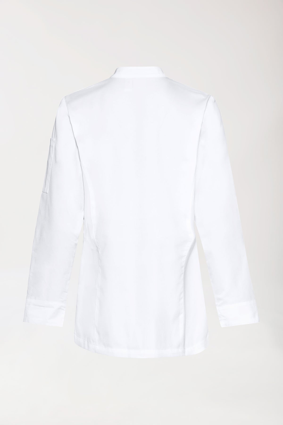 Gastro Kochjacke Damen - 1/1 Arm weiss, Rückansicht 