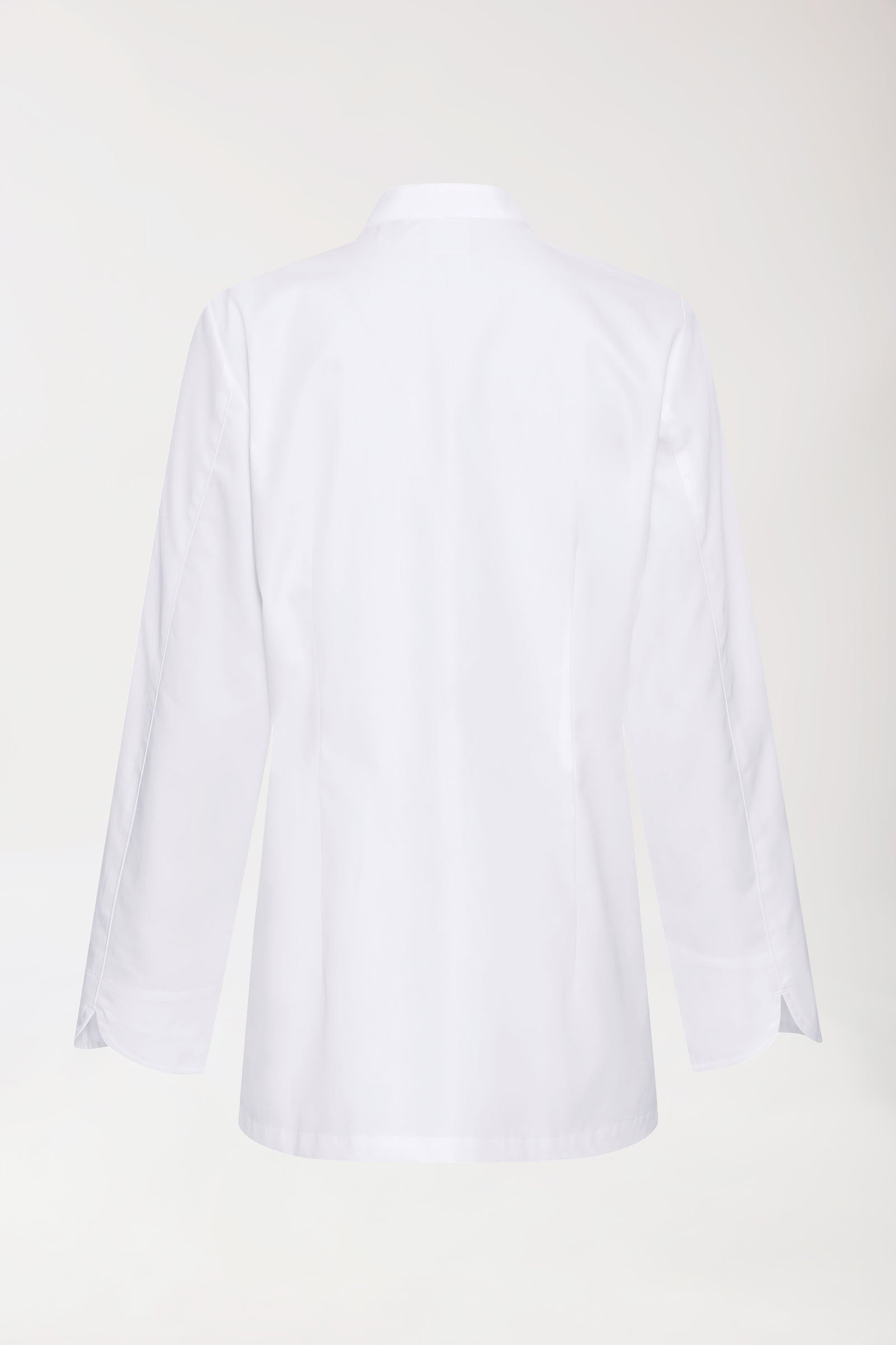 Gastro Kochjacke Damen - 6er Knopfreihe - 1/1 Arm weiss, Rückansicht 