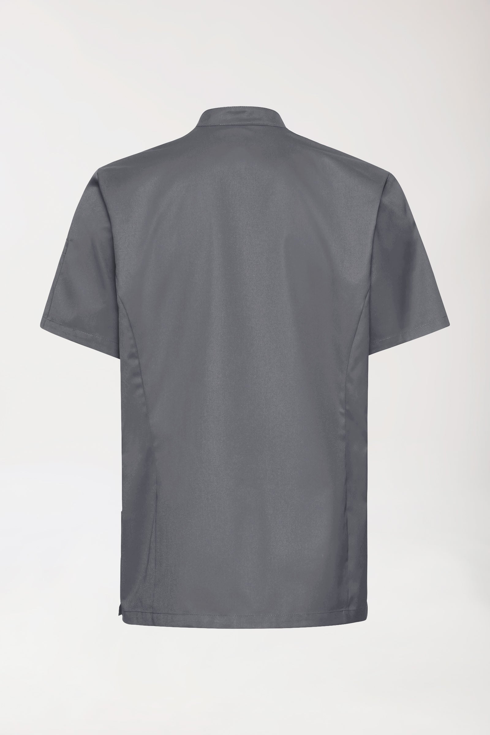 Gastro Kochjacke Herren - 1/2 Arm steingrau, Rückansicht 