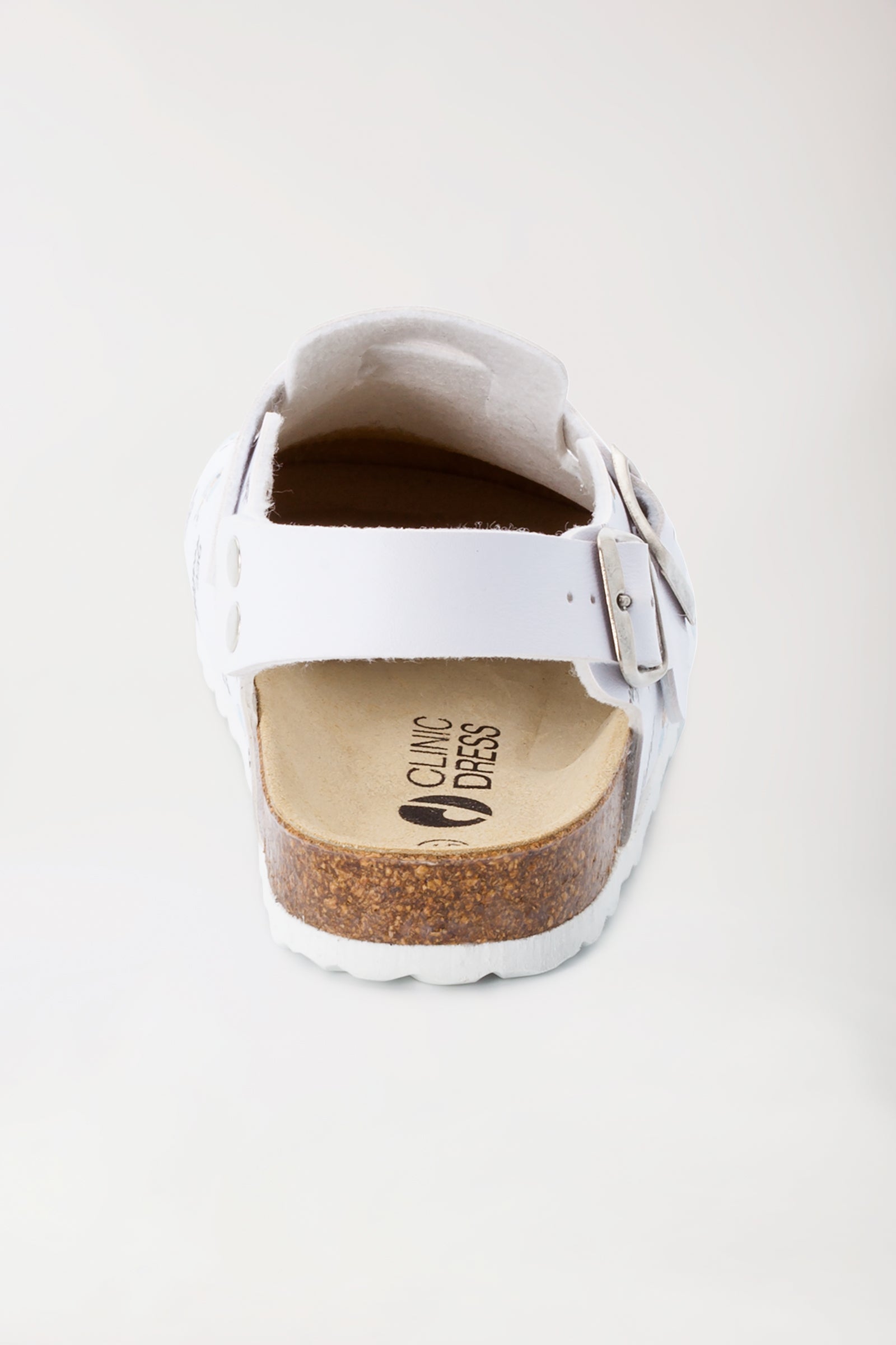 Unisex Clog weiss/gelb/schwarz, Rückansicht 