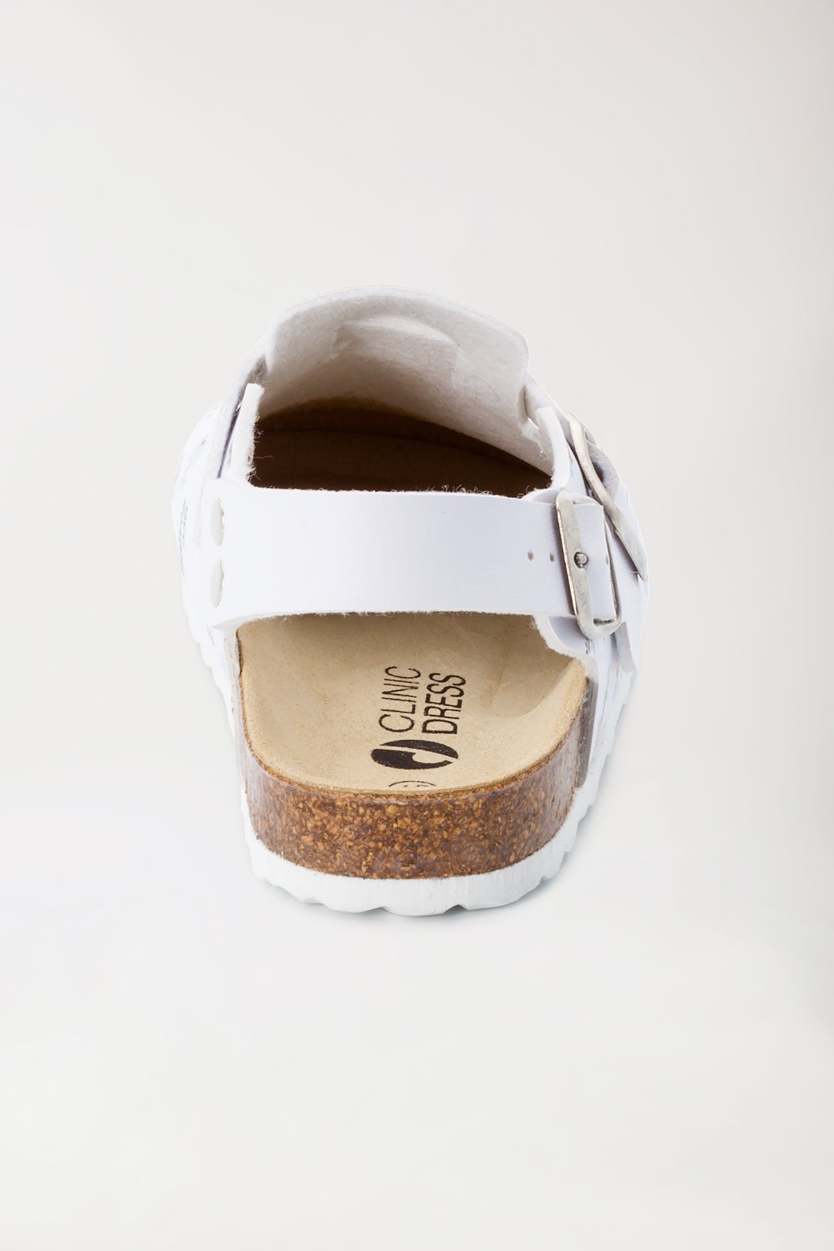 Unisex Clog weiss/gelb/schwarz, Rückansicht 