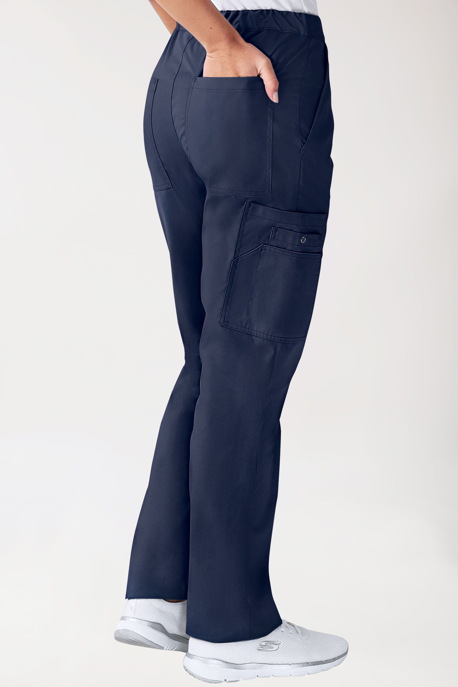 CLINIC STRETCH Hose Unisex - mit Beintasche navy