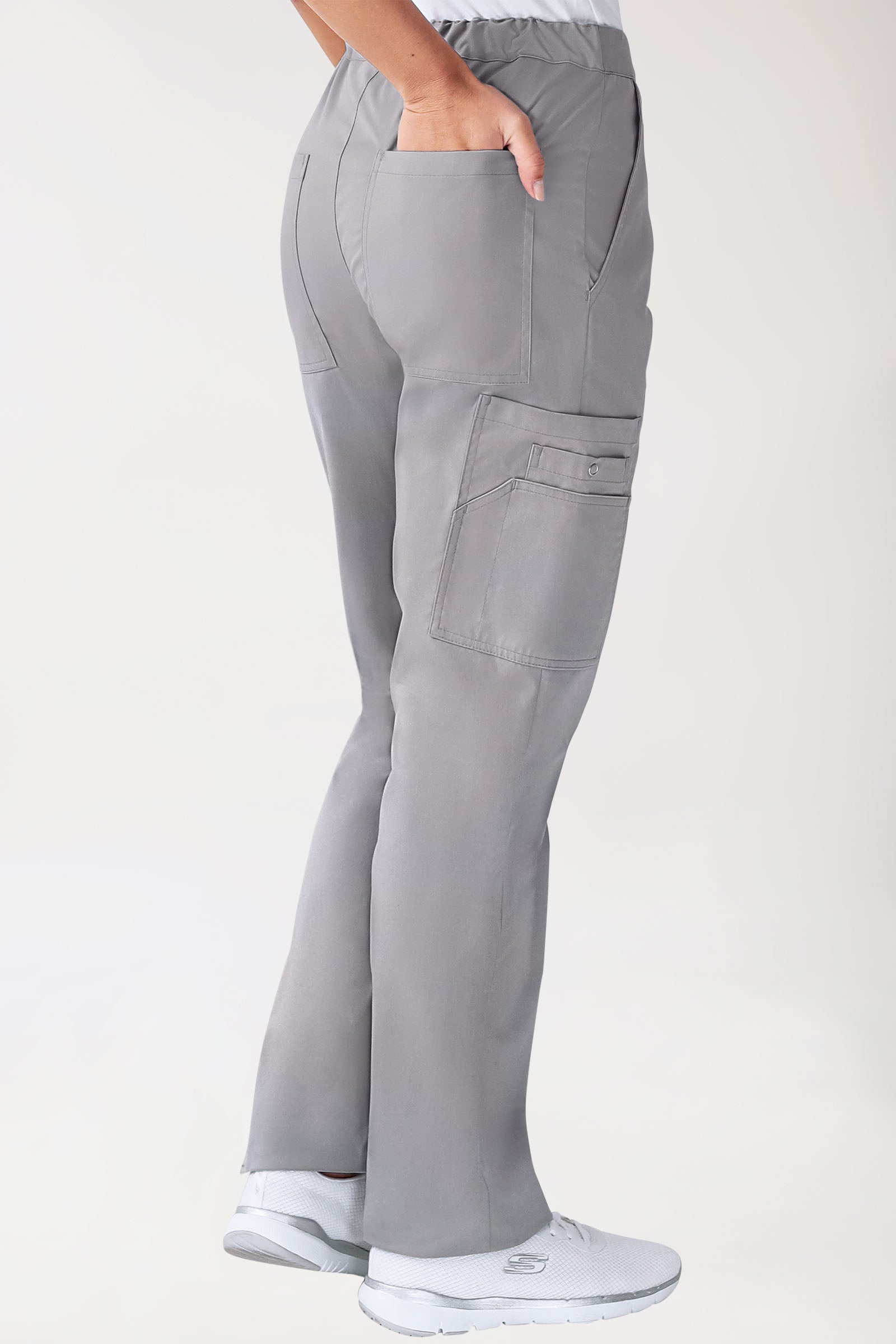 CLINIC STRETCH Hose Unisex - mit Beintasche grau