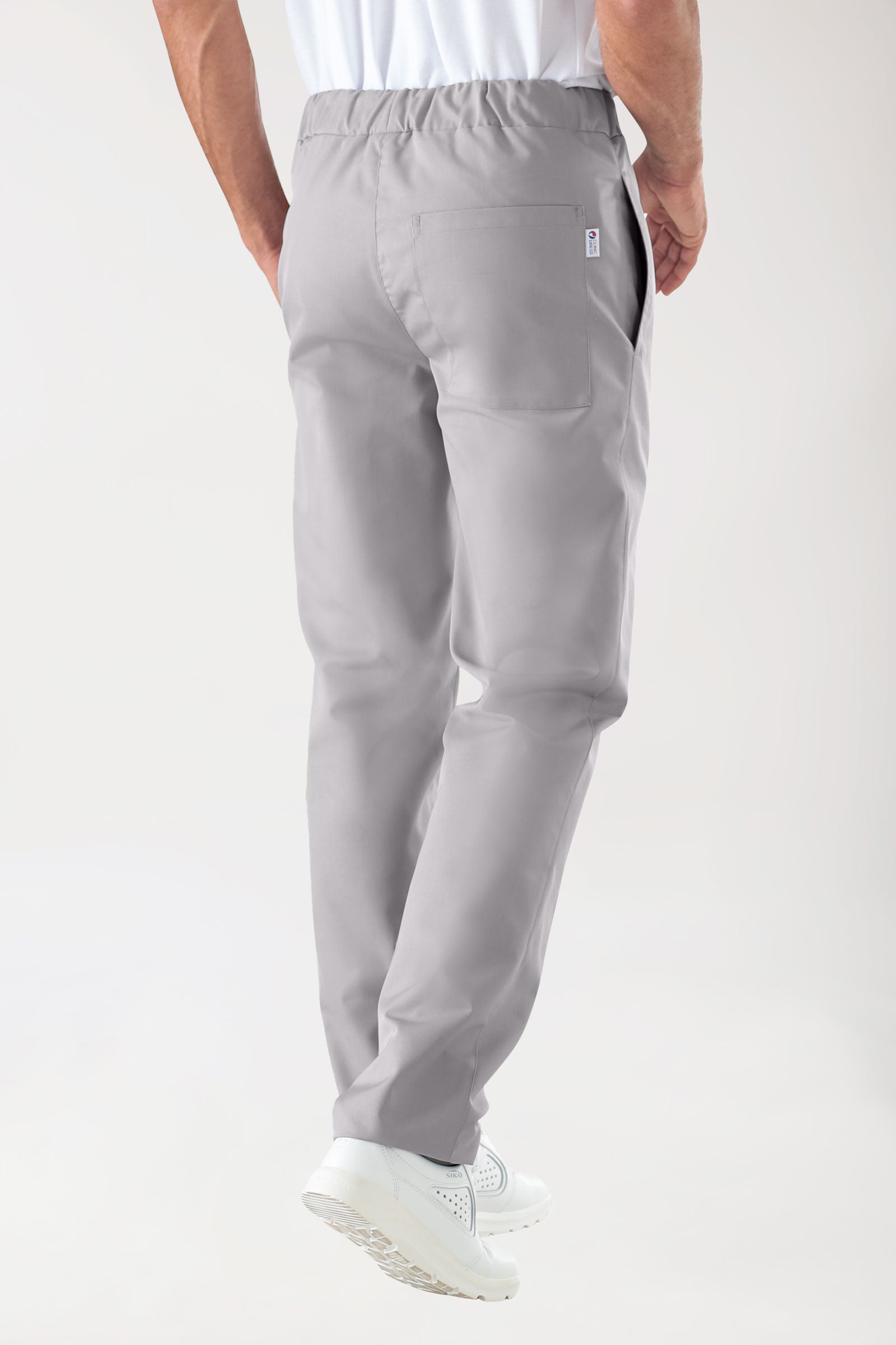 JUST STRONG Hose Unisex - Seitentasche - Gummibund grau, Rückansicht 