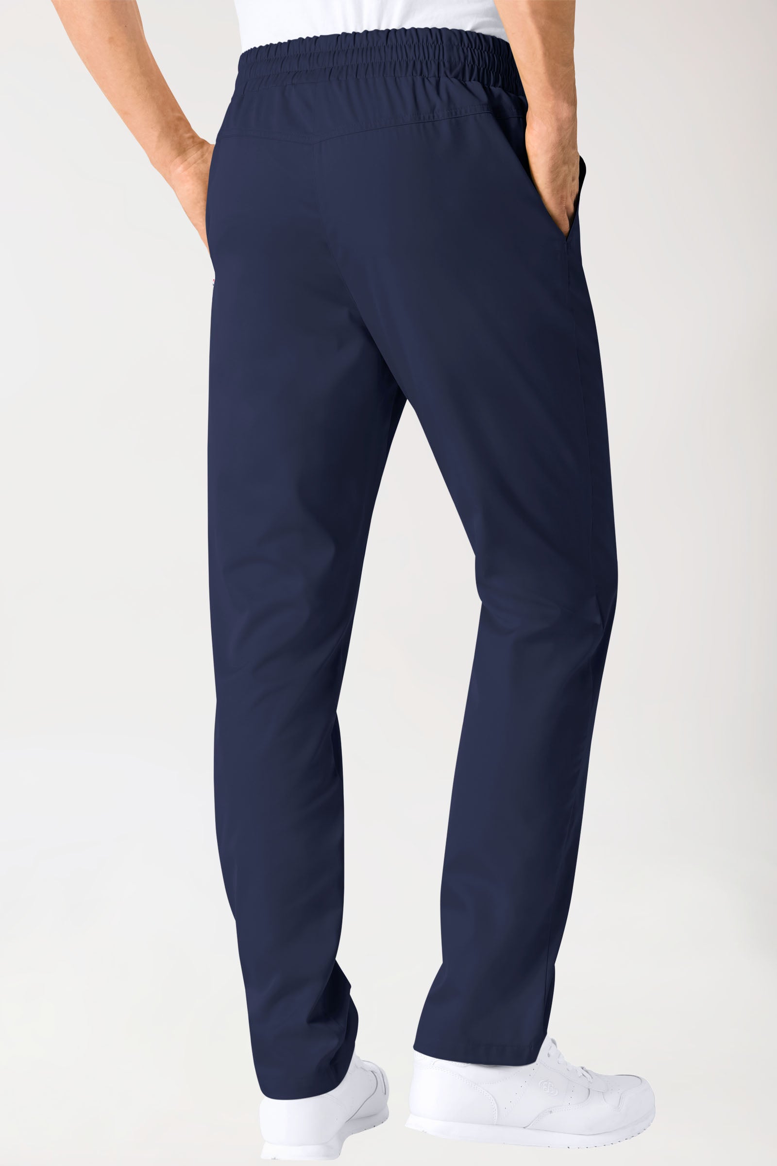 Hose Unisex - hoher Bund navy, Rückansicht 