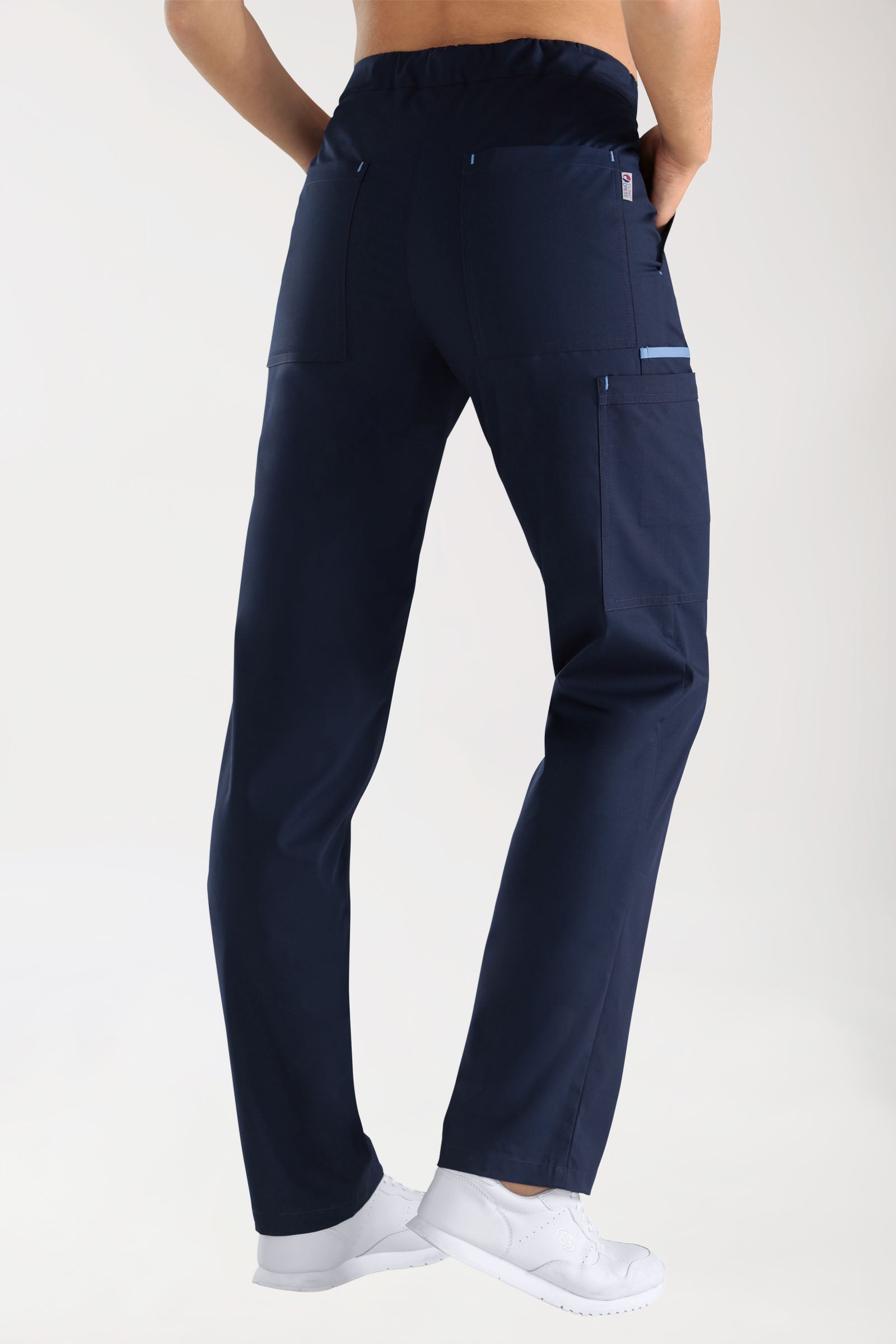 Hose Navy mit Himmelblau Unisex, Vue de dos 