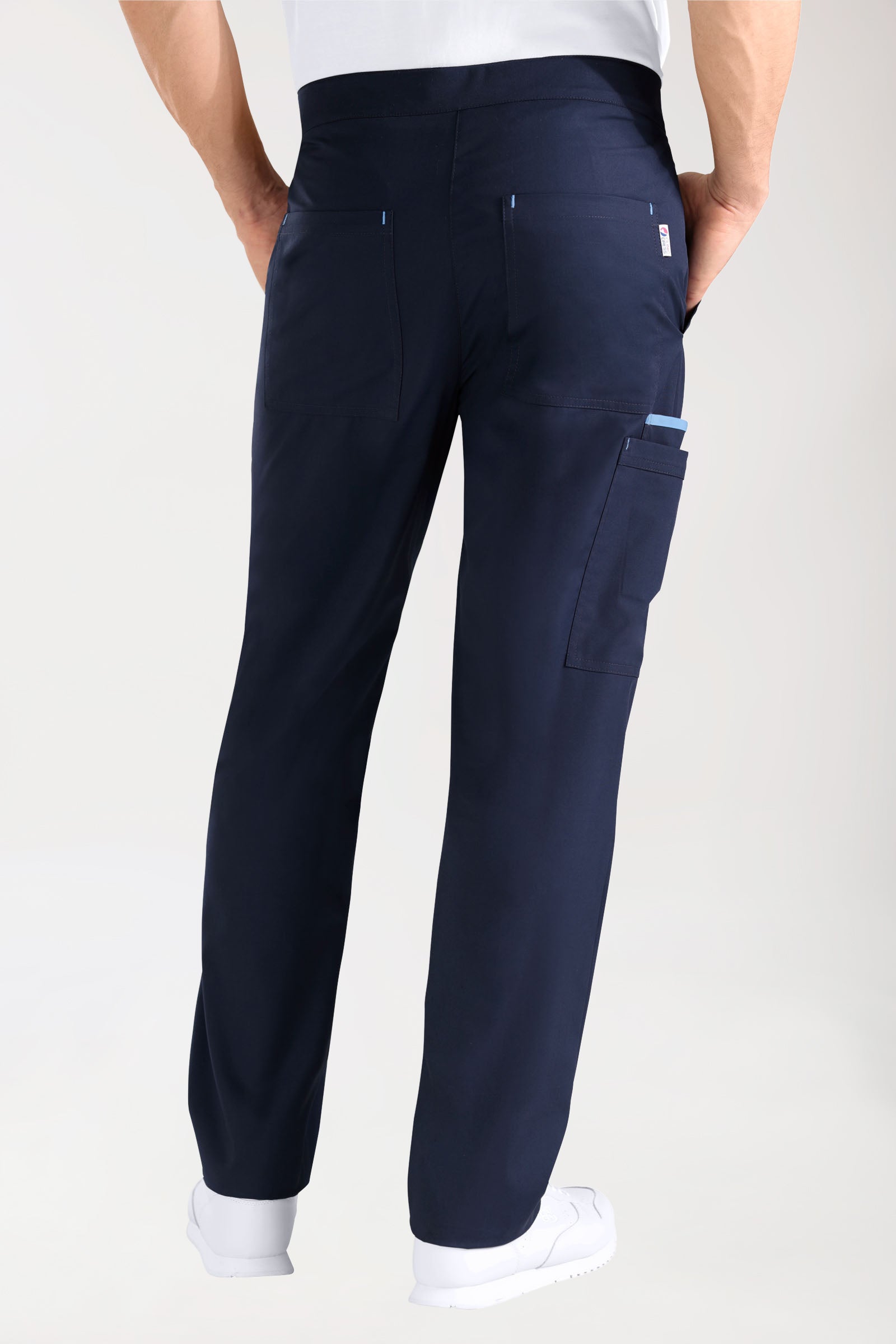 Hose Navy mit Himmelblau Unisex, Vue de dos 