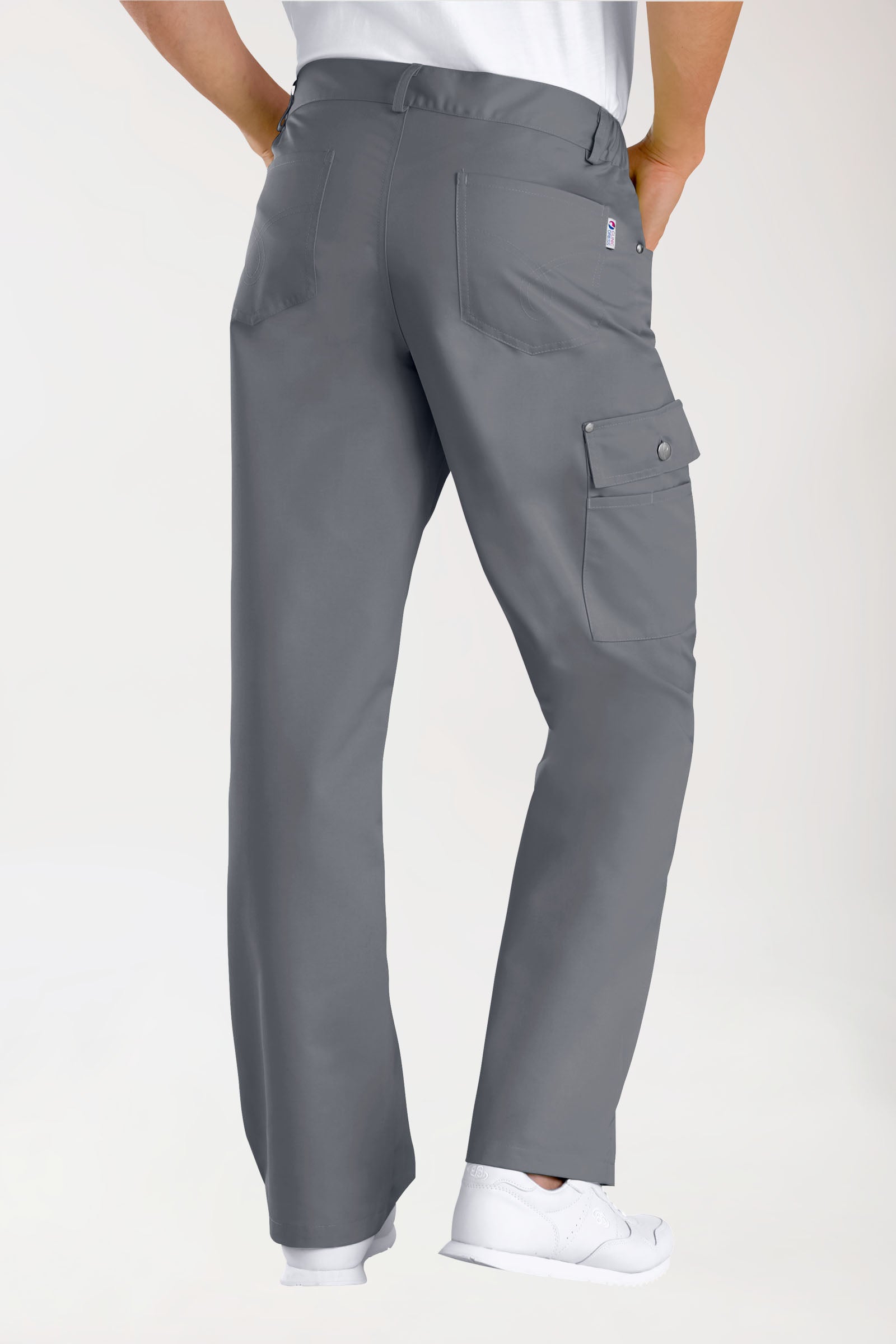 JUST STRONG Hose Unisex - Teilgummibund steingrau, Rückansicht 