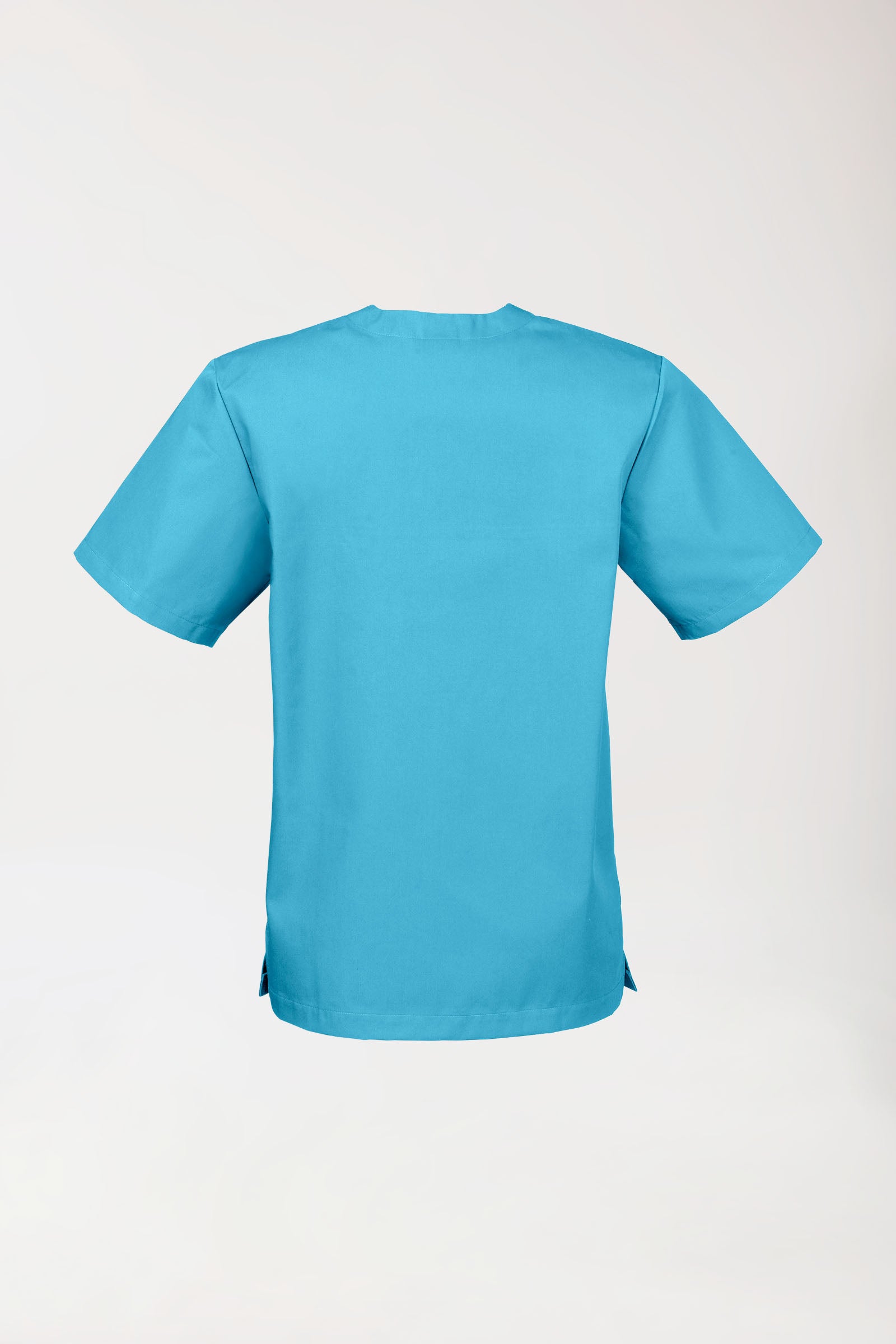 JUST STRONG Schlupfkasack Unisex - V-Ausschnitt türkis, Rückansicht 