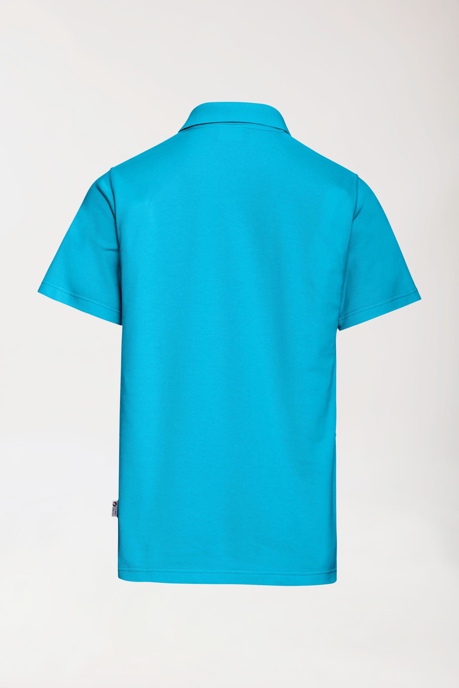 CORE Shirt Unisex - Polokragen türkis, Rückansicht 