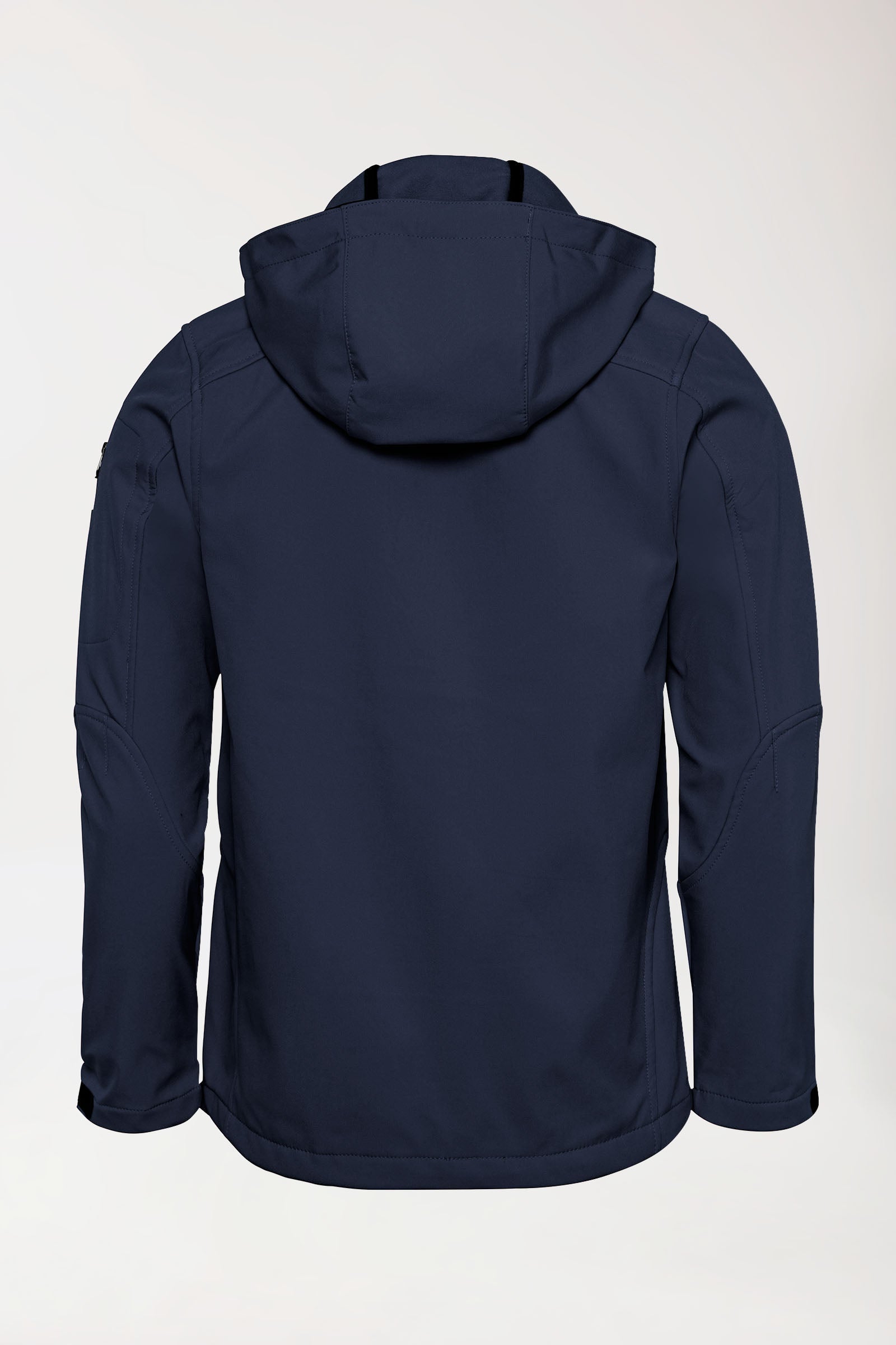Softshell Jacken Unisex - mit Kapuze navy, Rückansicht 