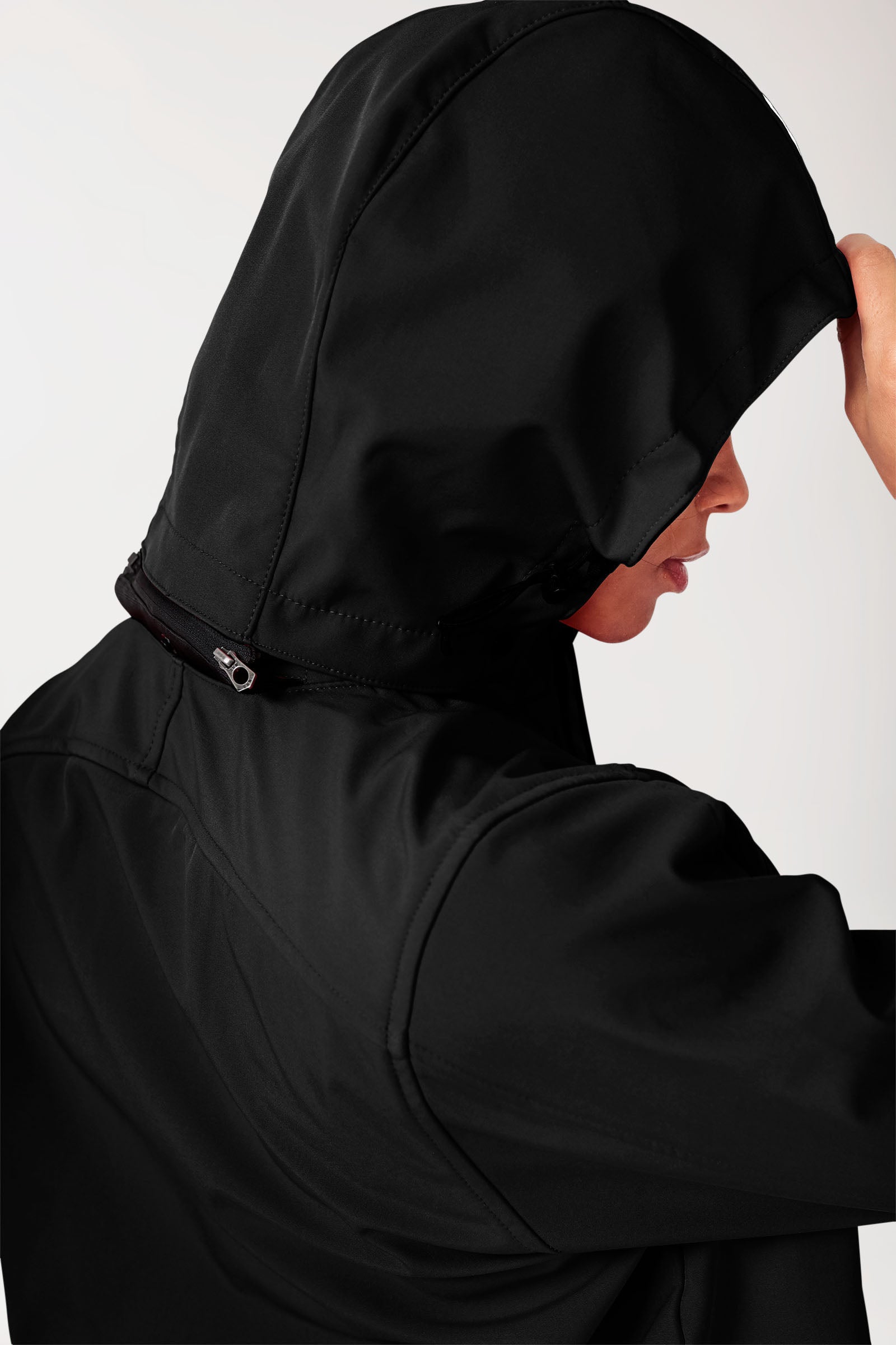 Softshell Jacken Unisex - mit Kapuze schwarz