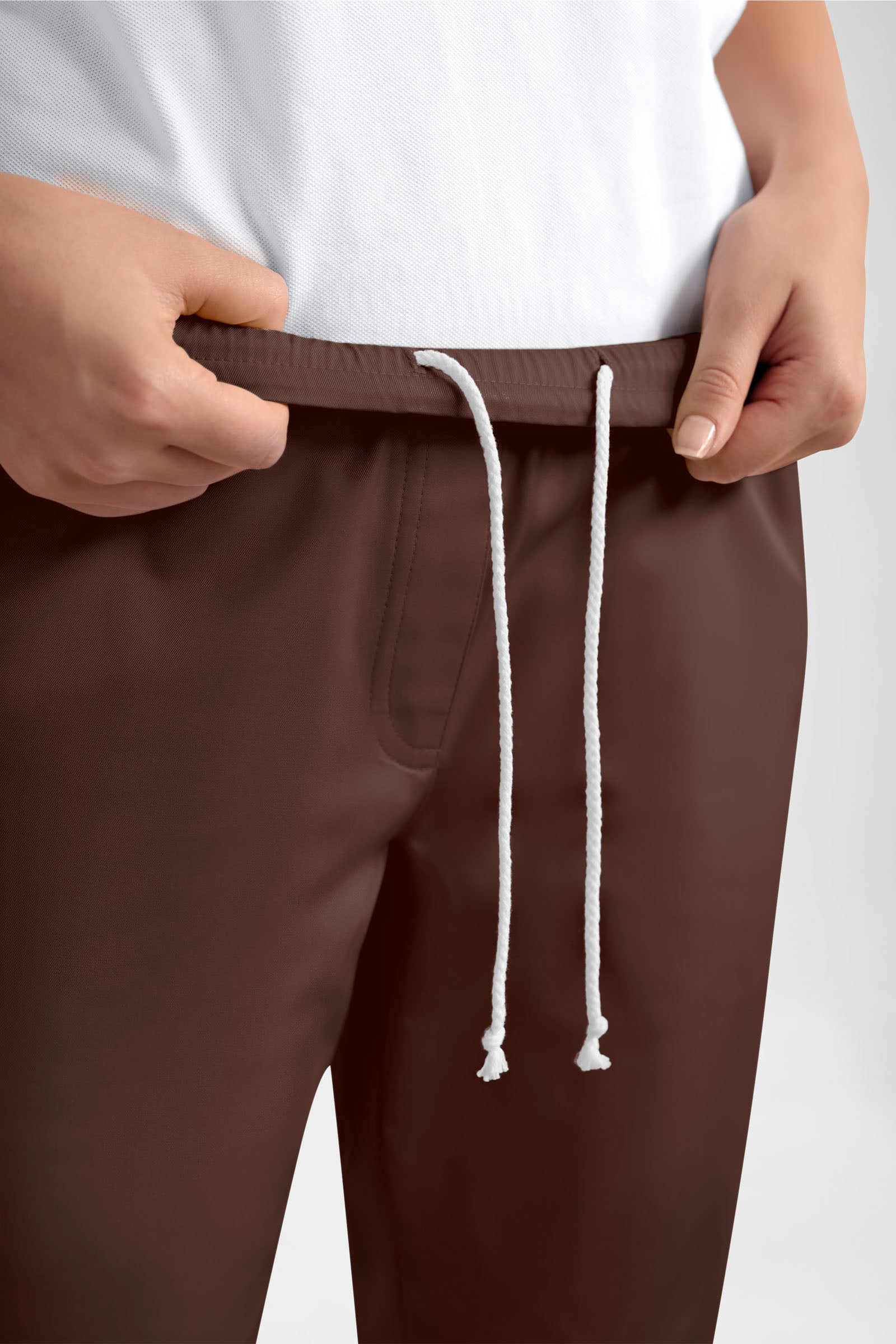 GREEN Stretch Hose Damen - Jogpants Style coffee