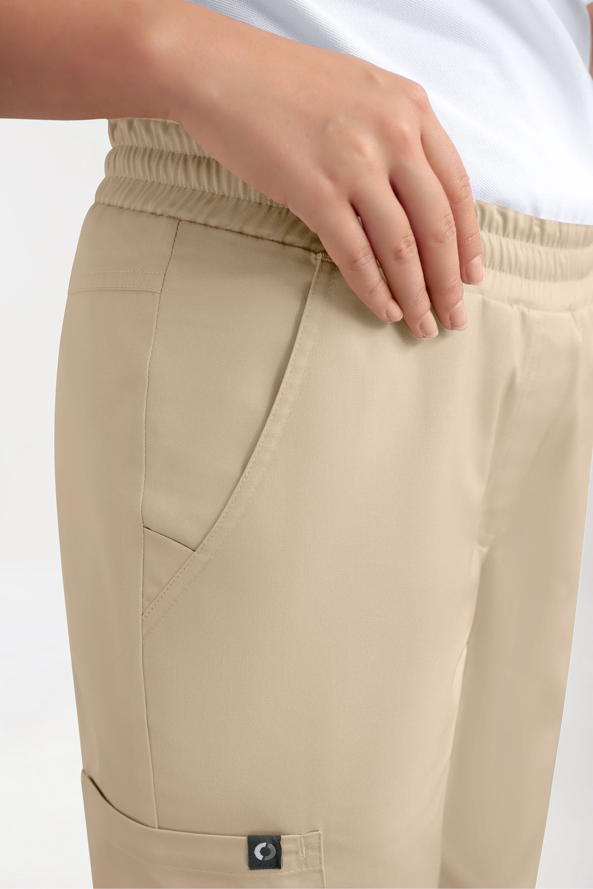 GREEN Stretch Hose Damen - Jogpants Style sand