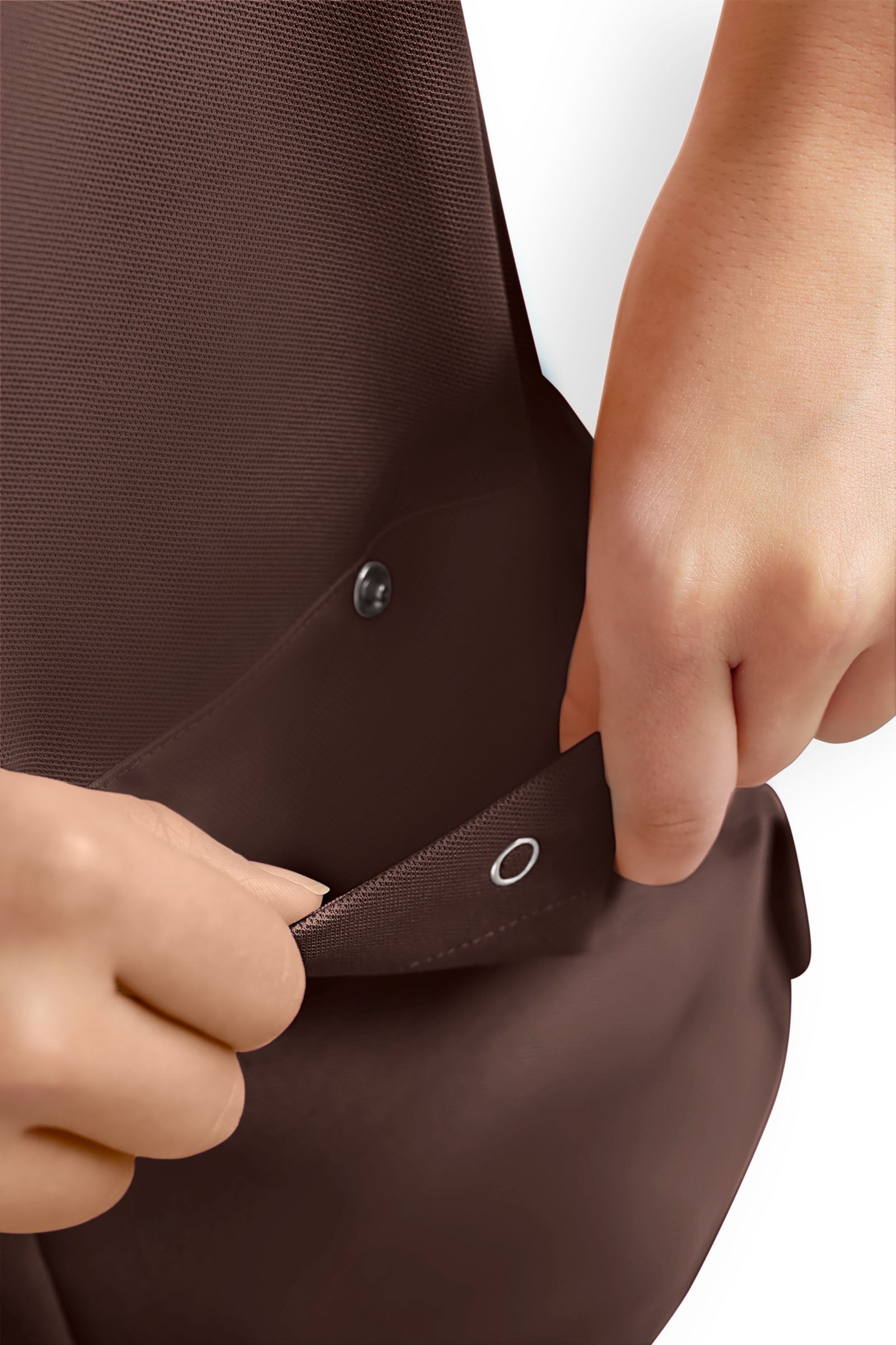 COMFY FLEX Stretch Schlupfkasack Damen - Polokragen coffee