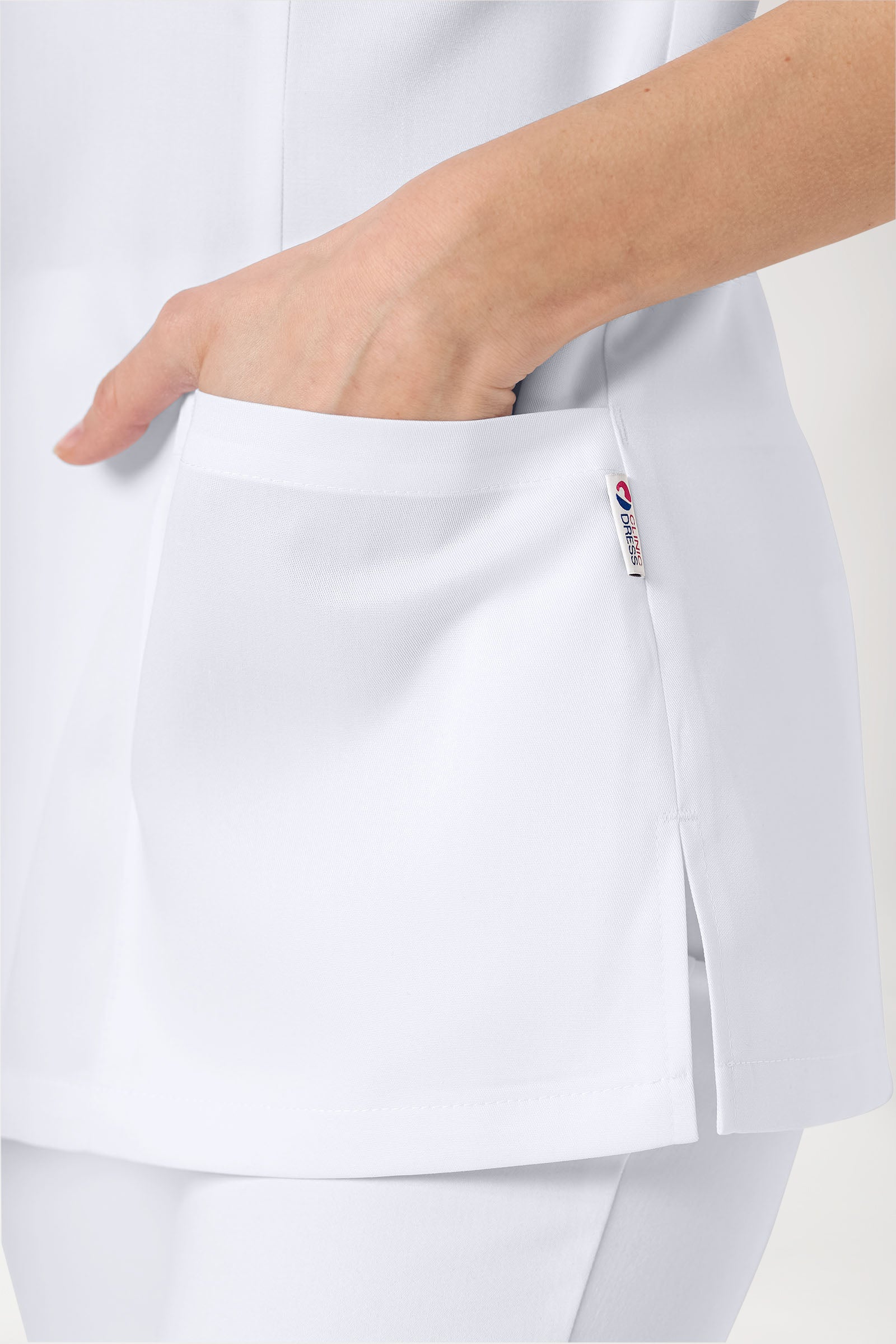 GREEN Schlupfkasack Damen - V-Ausschnitt weiss