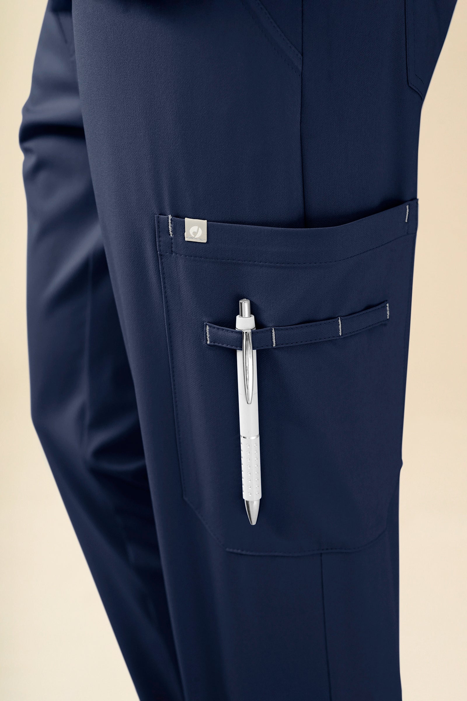 KAERE Hose Herren - gerader Saum Kurzgr. mit Beintaschen navy