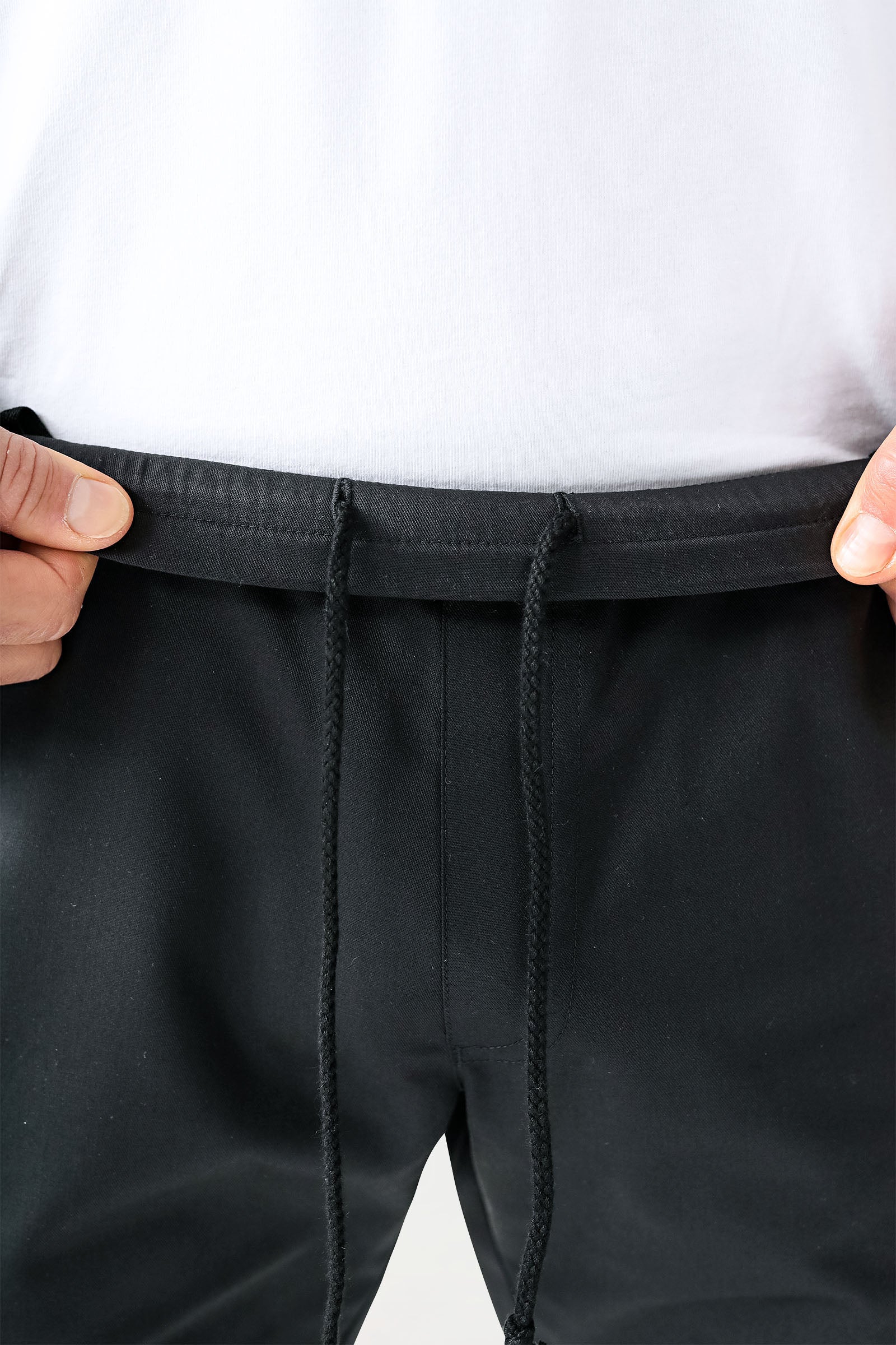 CLINIC STRETCH Hose Herren - Saumbündchen schwarz/gelb