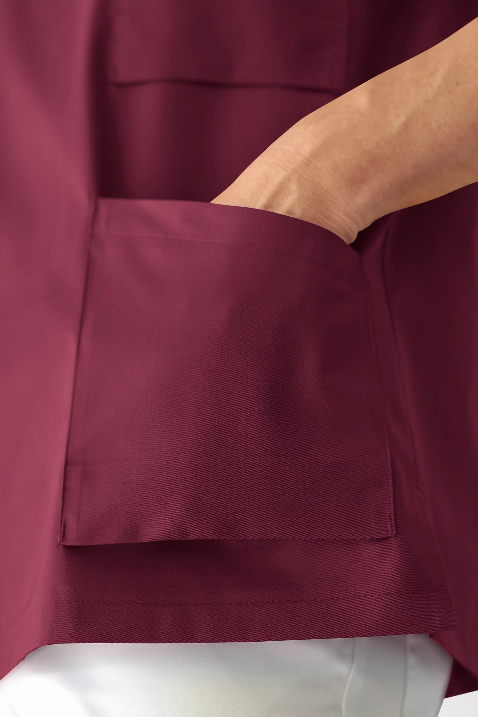 DER Kasack-Kasack Herren - V-Ausschnitt bordeaux