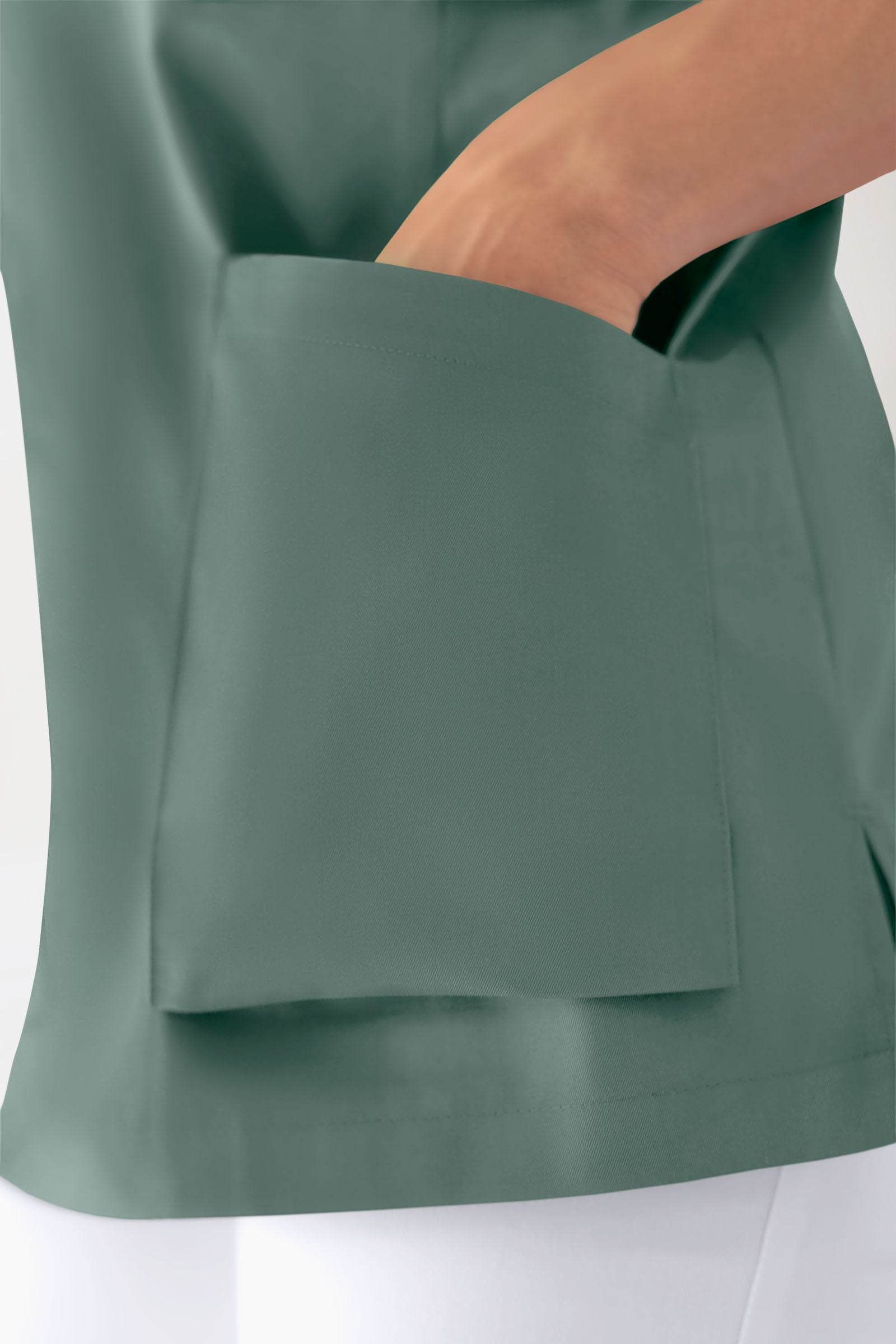 DER Kasack-Kasack Herren - V-Ausschnitt dunkelgrün