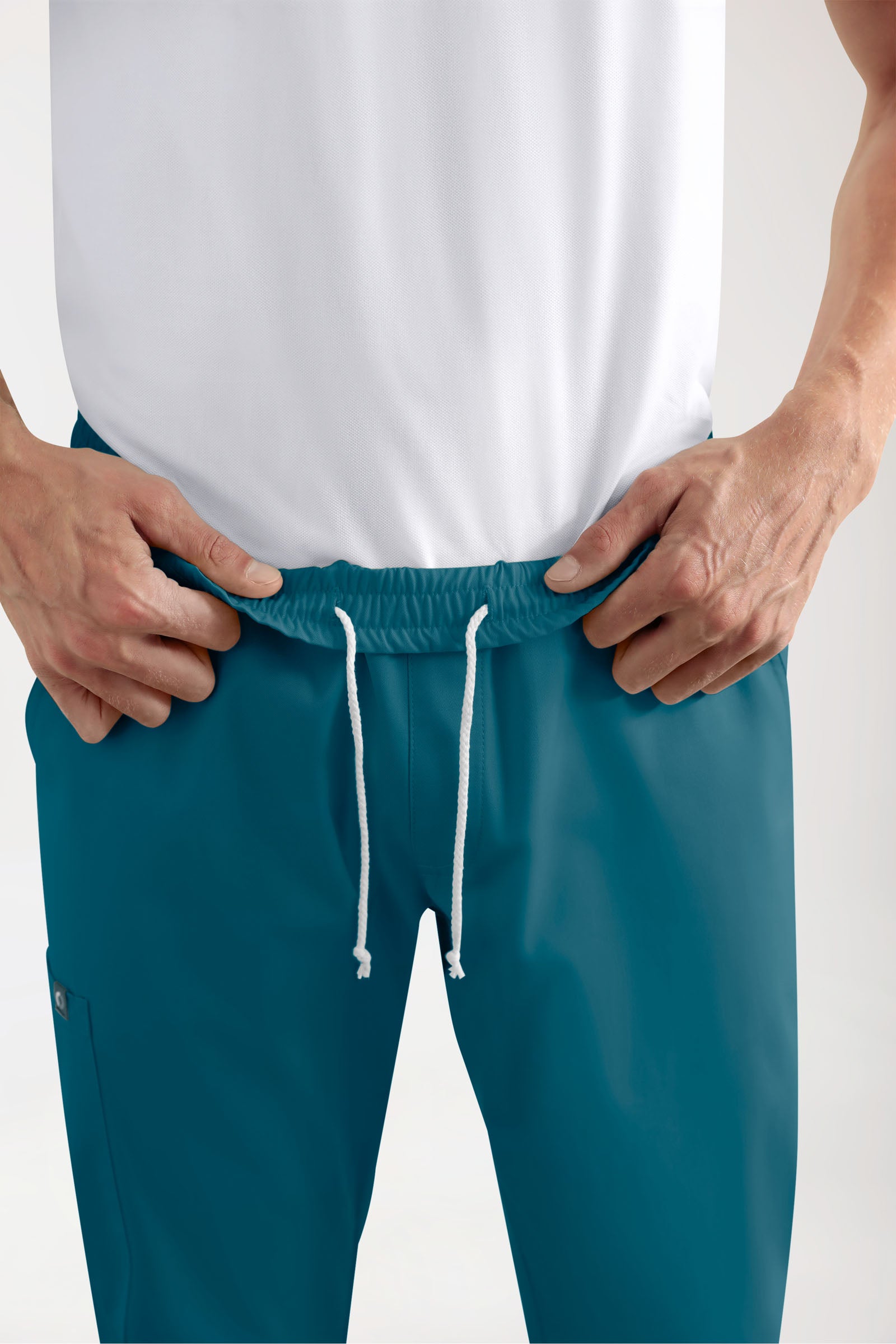 GREEN Stretch Hose Herren - Jogpants Style petrol