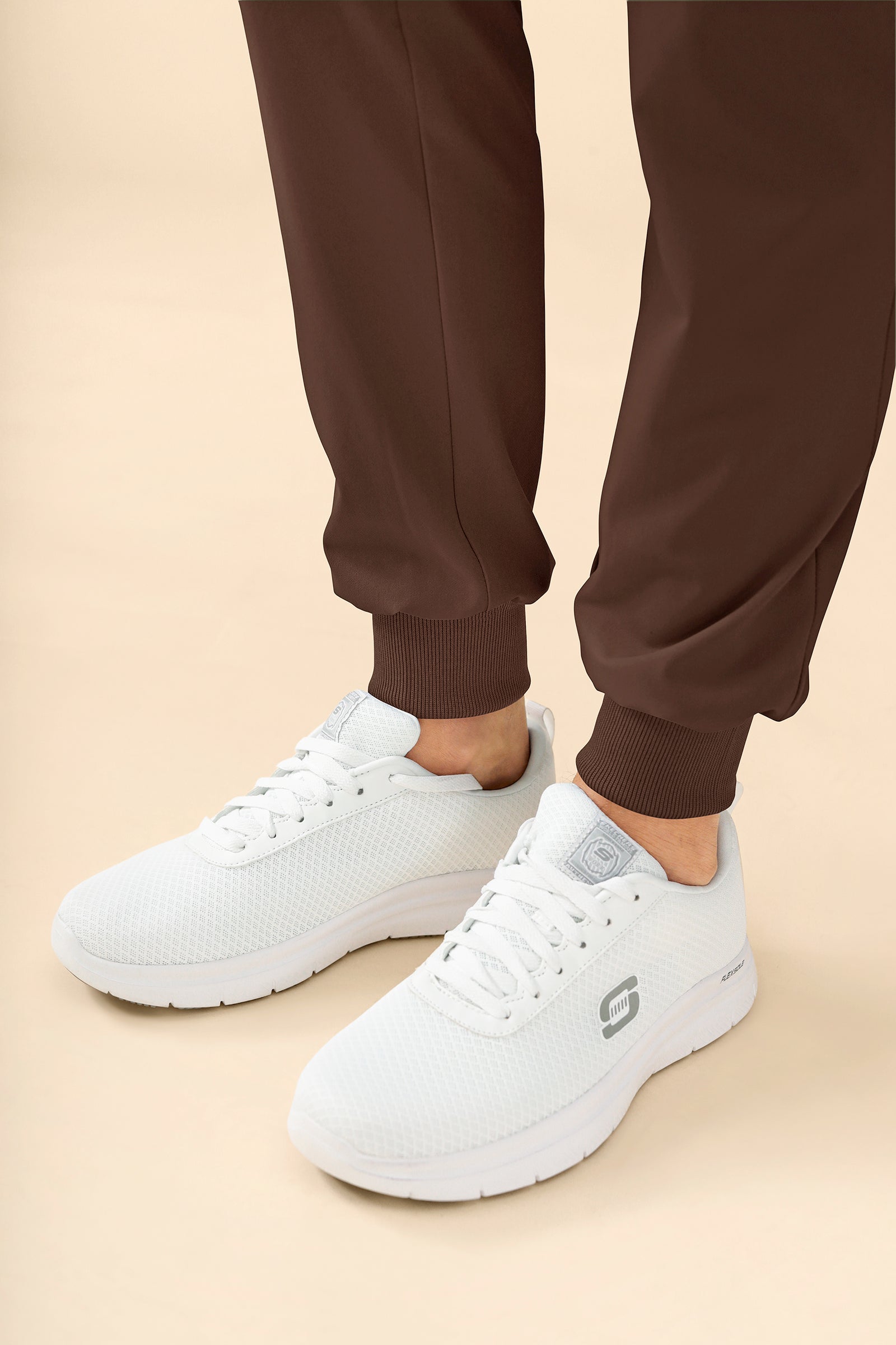 KAERE Hose Herren - Saumbündchen Kurzgr. mit Beintaschen coffee