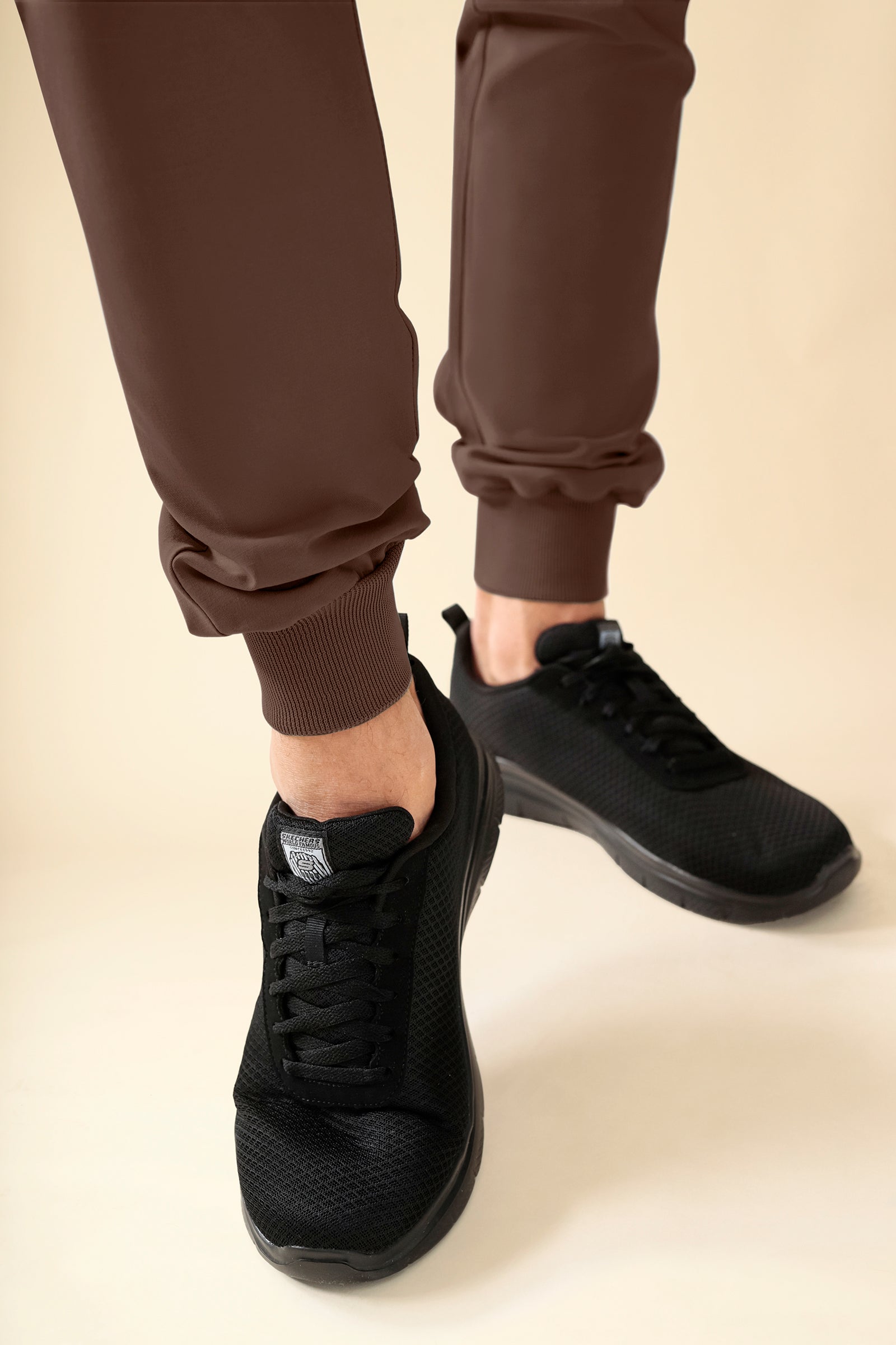 KAERE Hose Herren - Saumbündchen ohne Beintaschen coffee