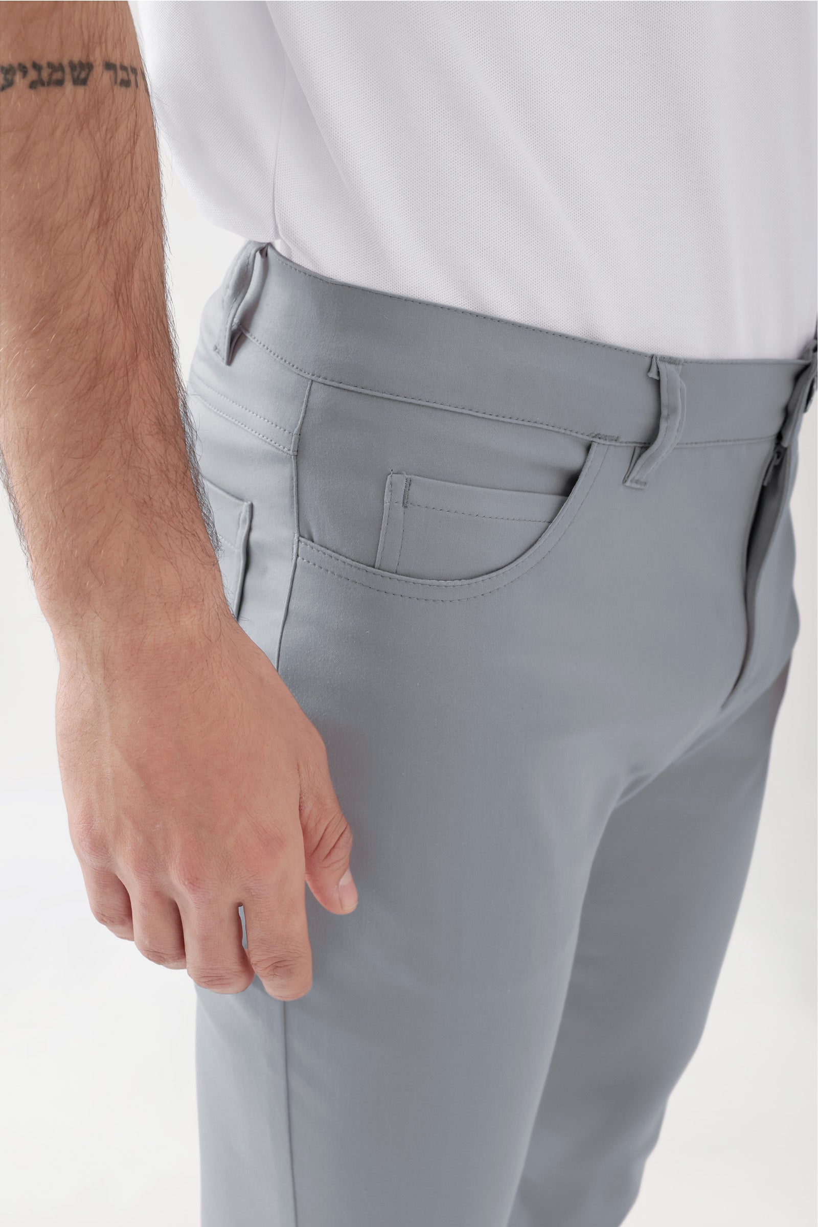 COMFY FLEX 5-Pocket Hose Herren - schlankes Bein grau